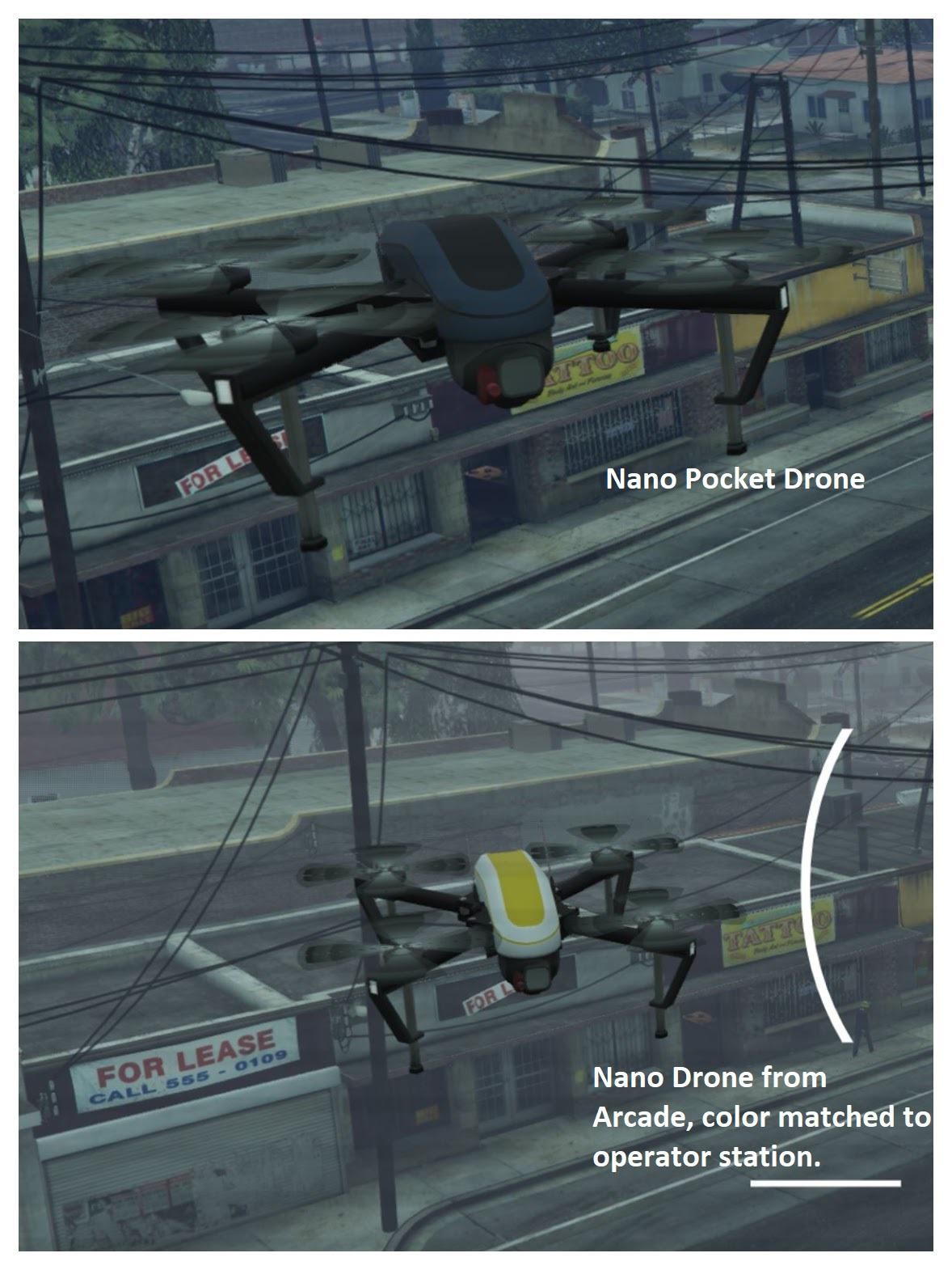 I just realized that Nano Drones are color coded.