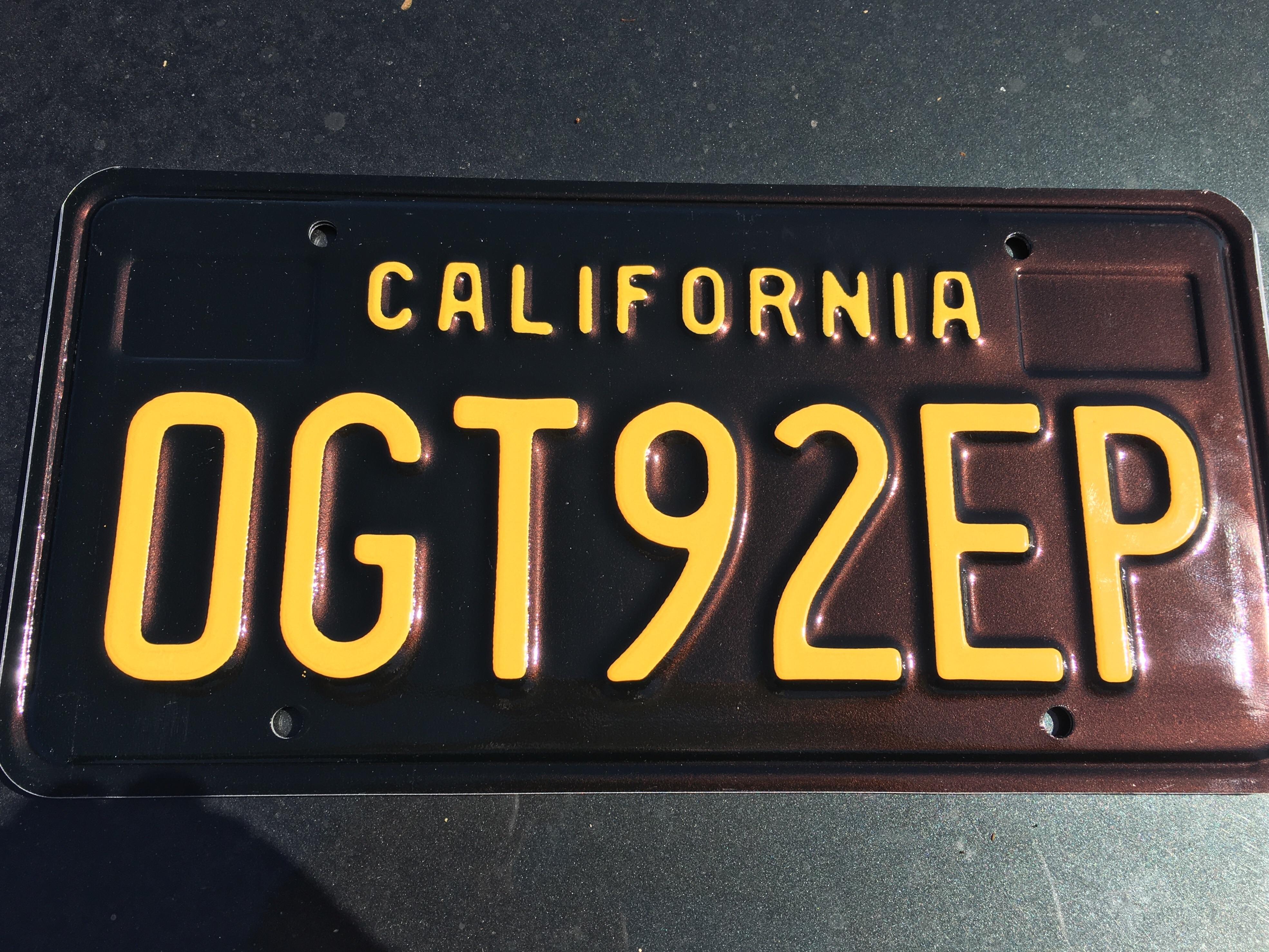 My new license plates.. so far, no one I have shown them to gets it