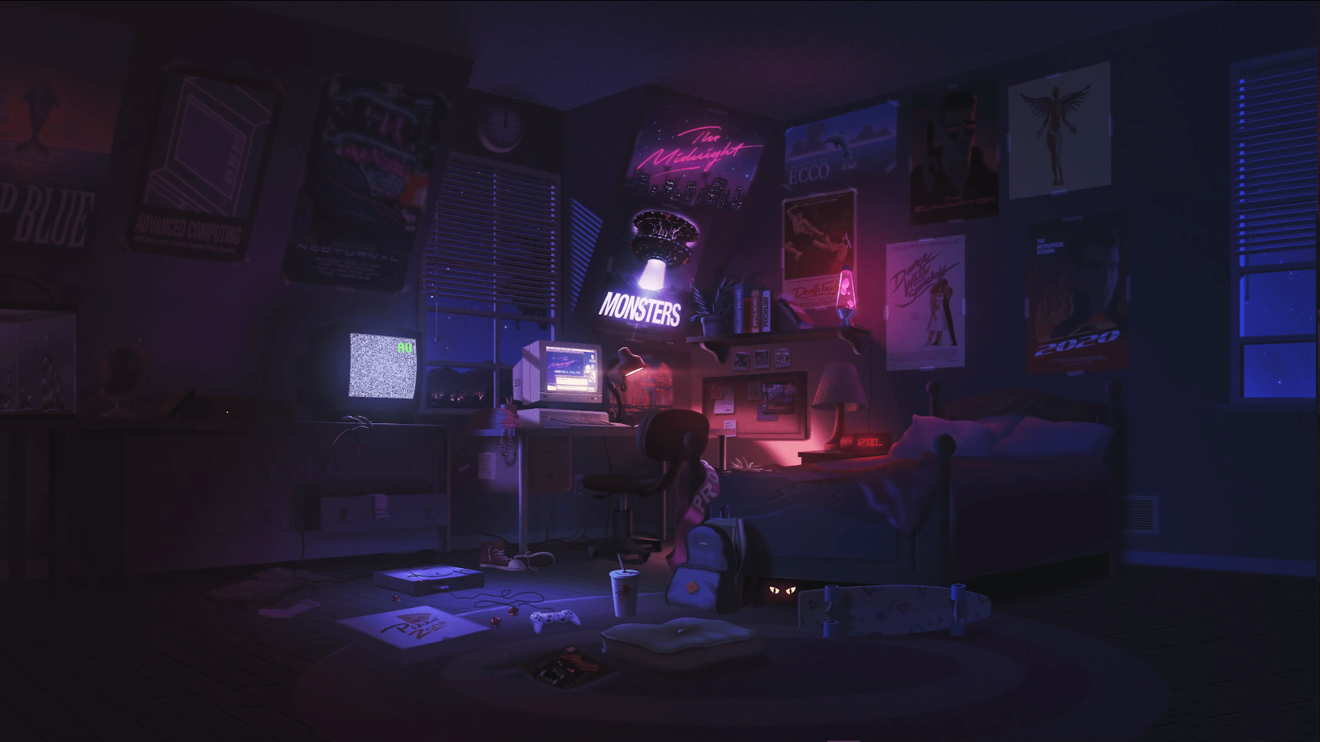 Retro Room [1920x1080] r/wallpaper