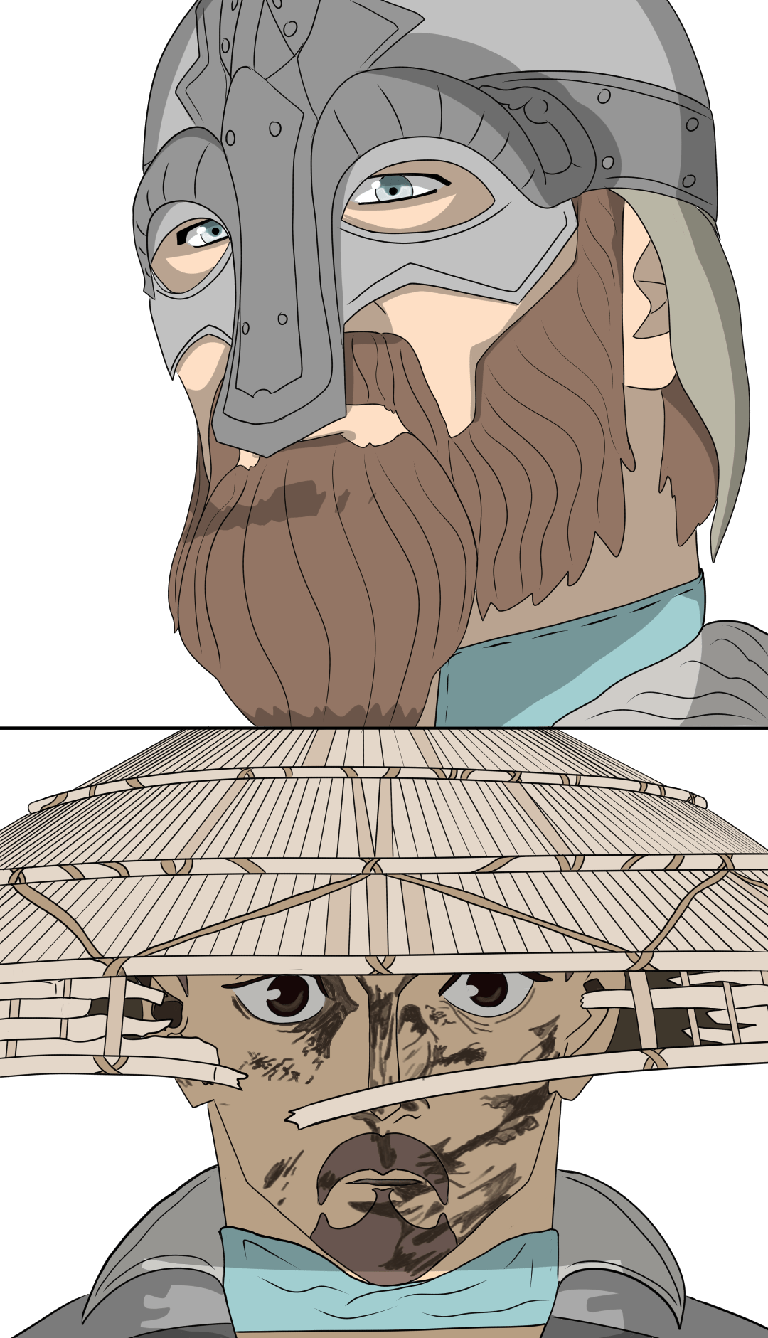 Me locking eyes with my opponent as I throw a fury flask between their