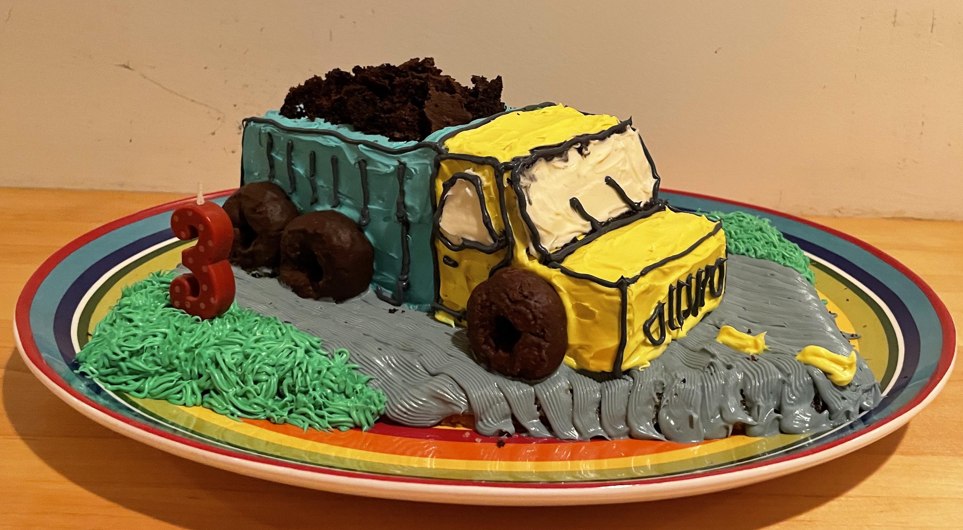 Dump truck cake [homemade] r/Baking
