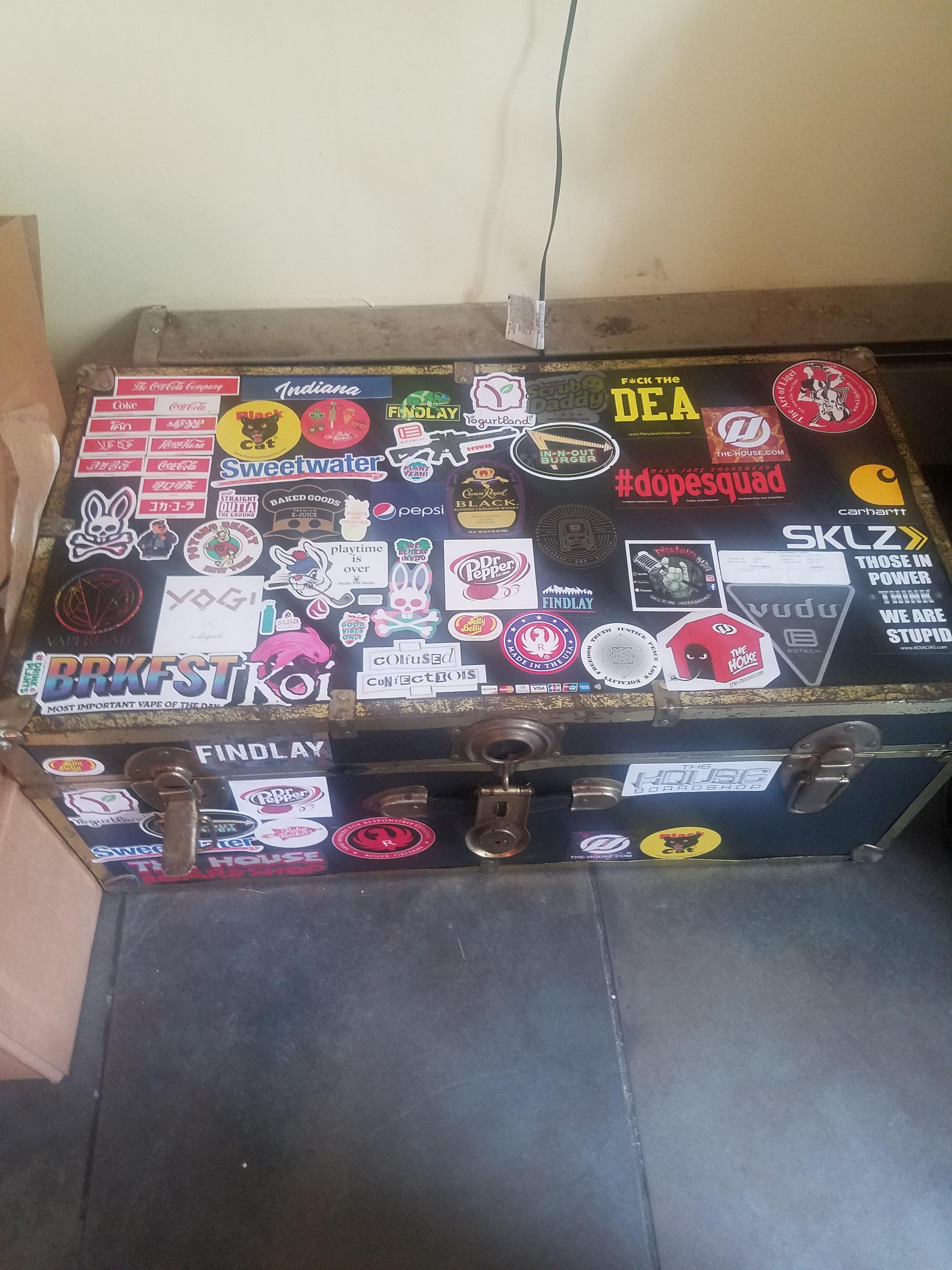 Free stickers I've collected. Any tips on how to seal them on? I'm