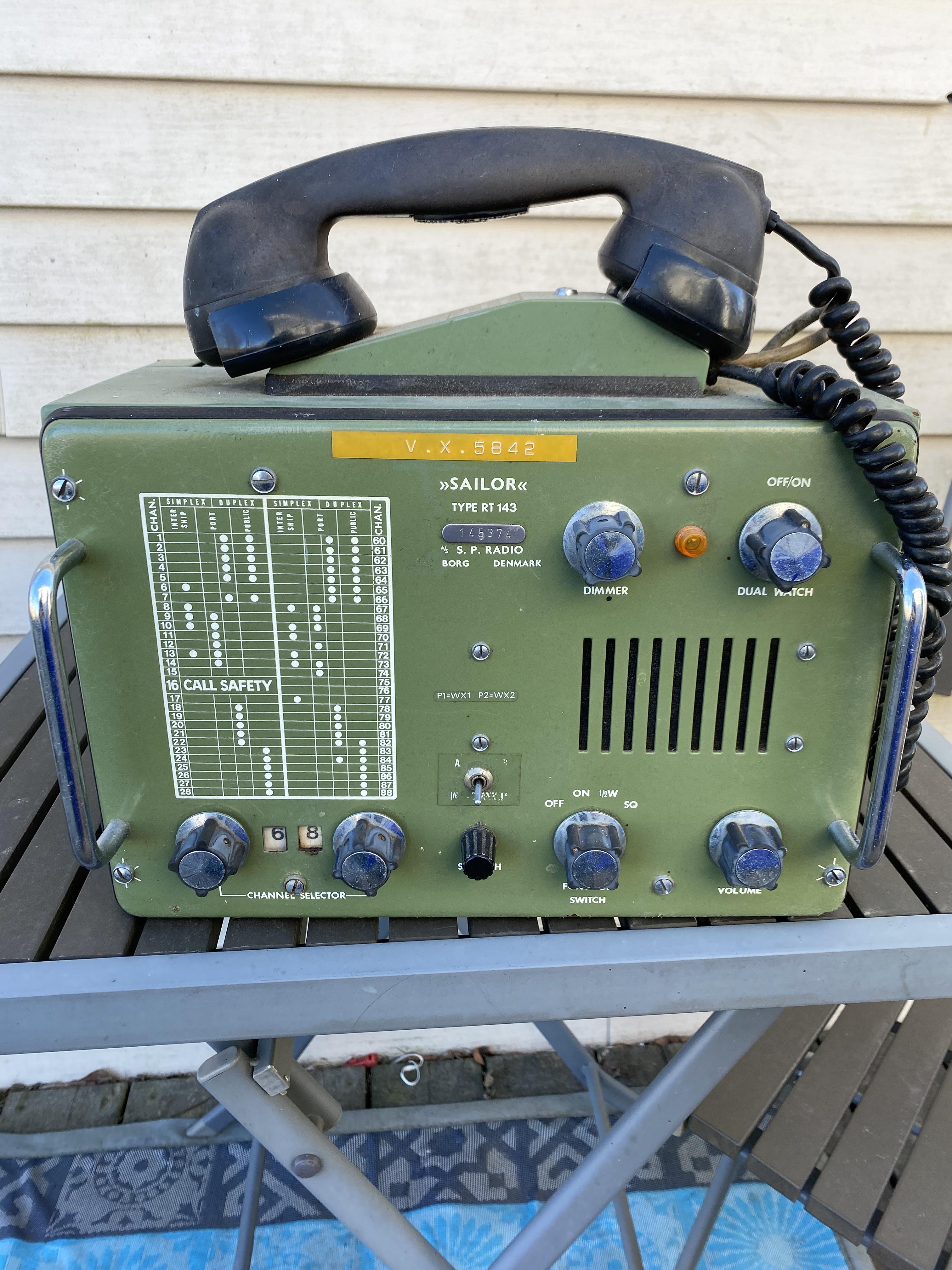 Old Marine VHF radio, wondering about any information on it and what I