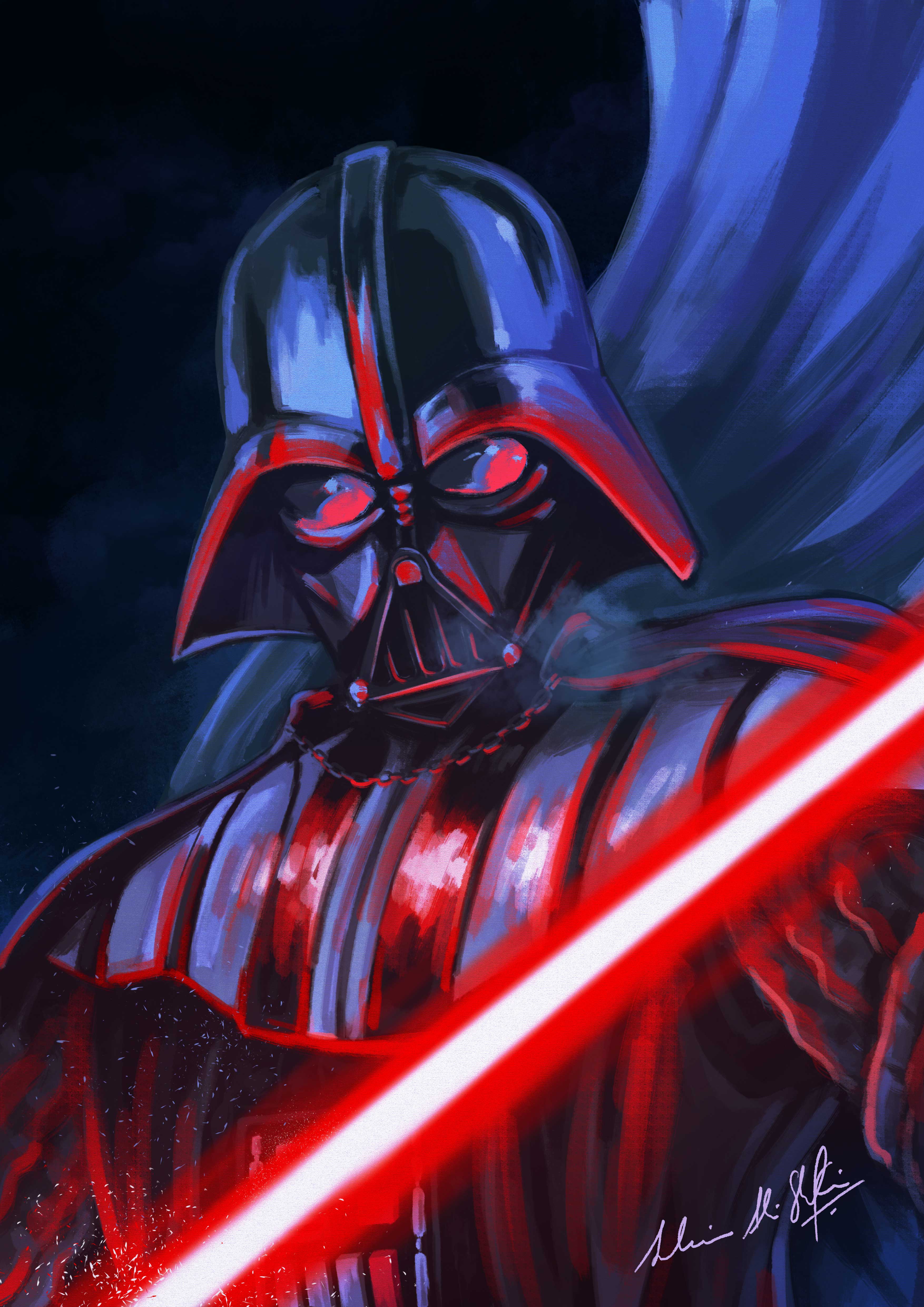 First post here — Starting a Star Wars character art series with a