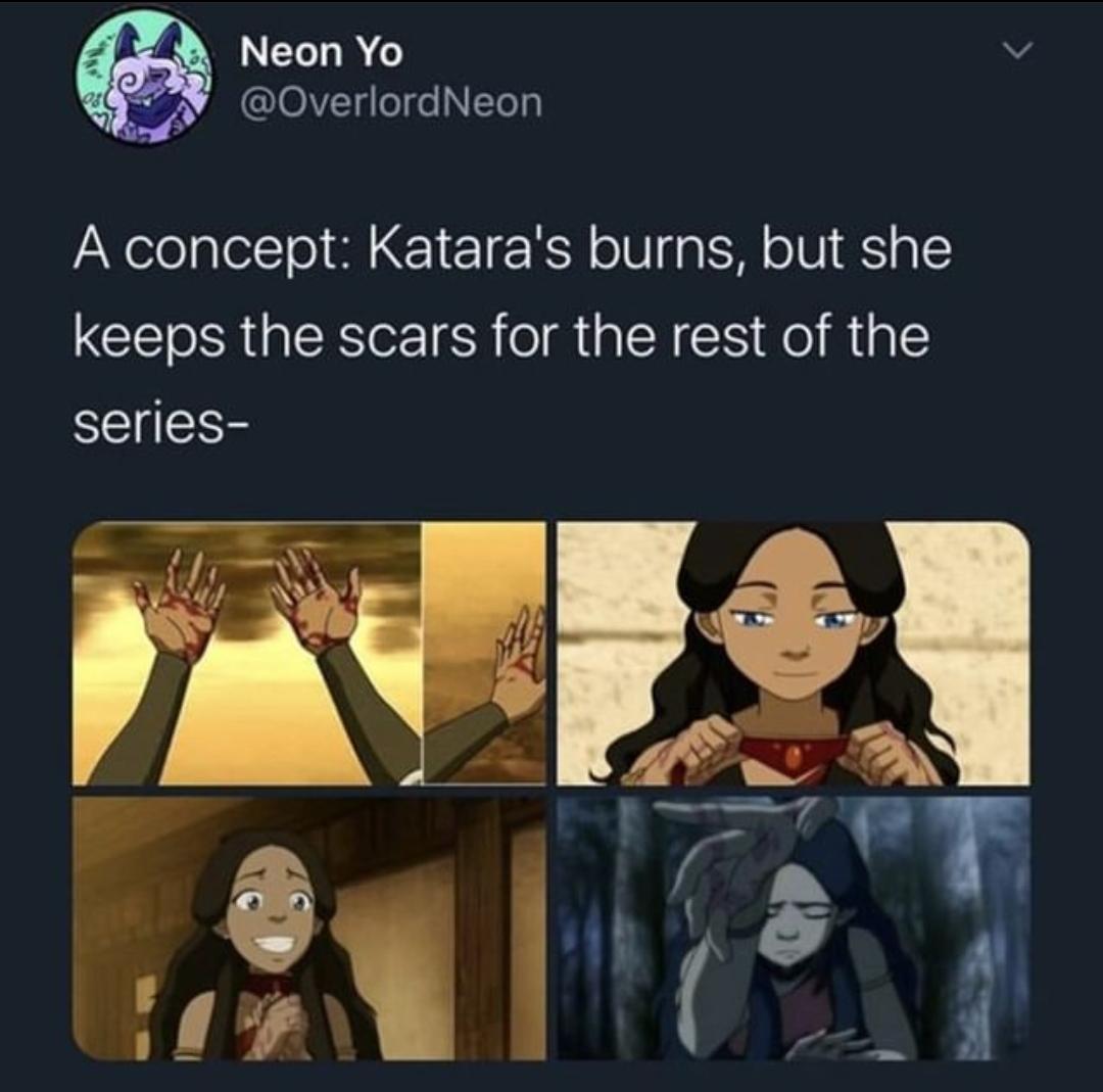 Interesting. If that was her first time healing, would scars remain