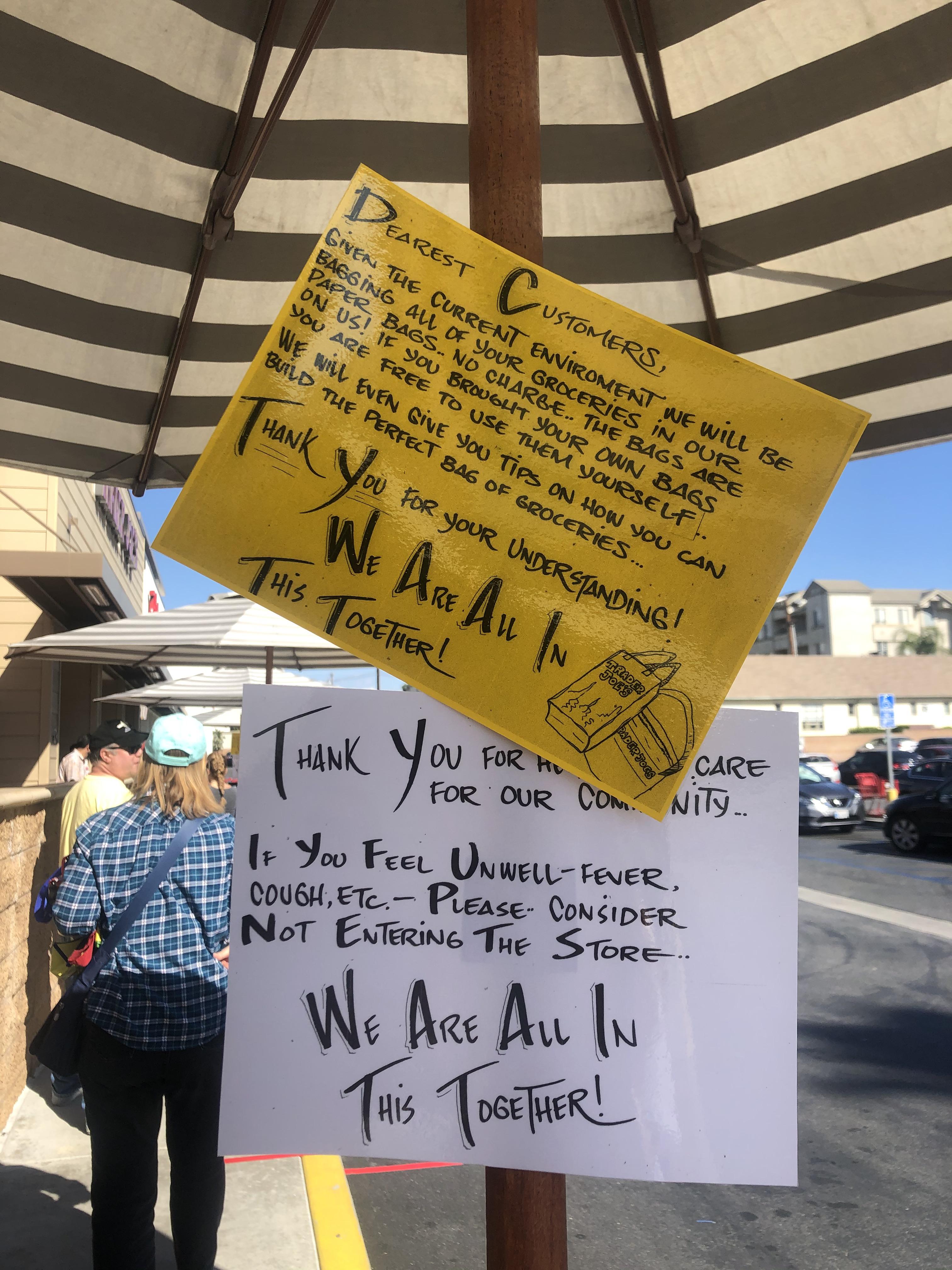 New policy at the Trader Joe’s in Glendale,CA. r/traderjoes