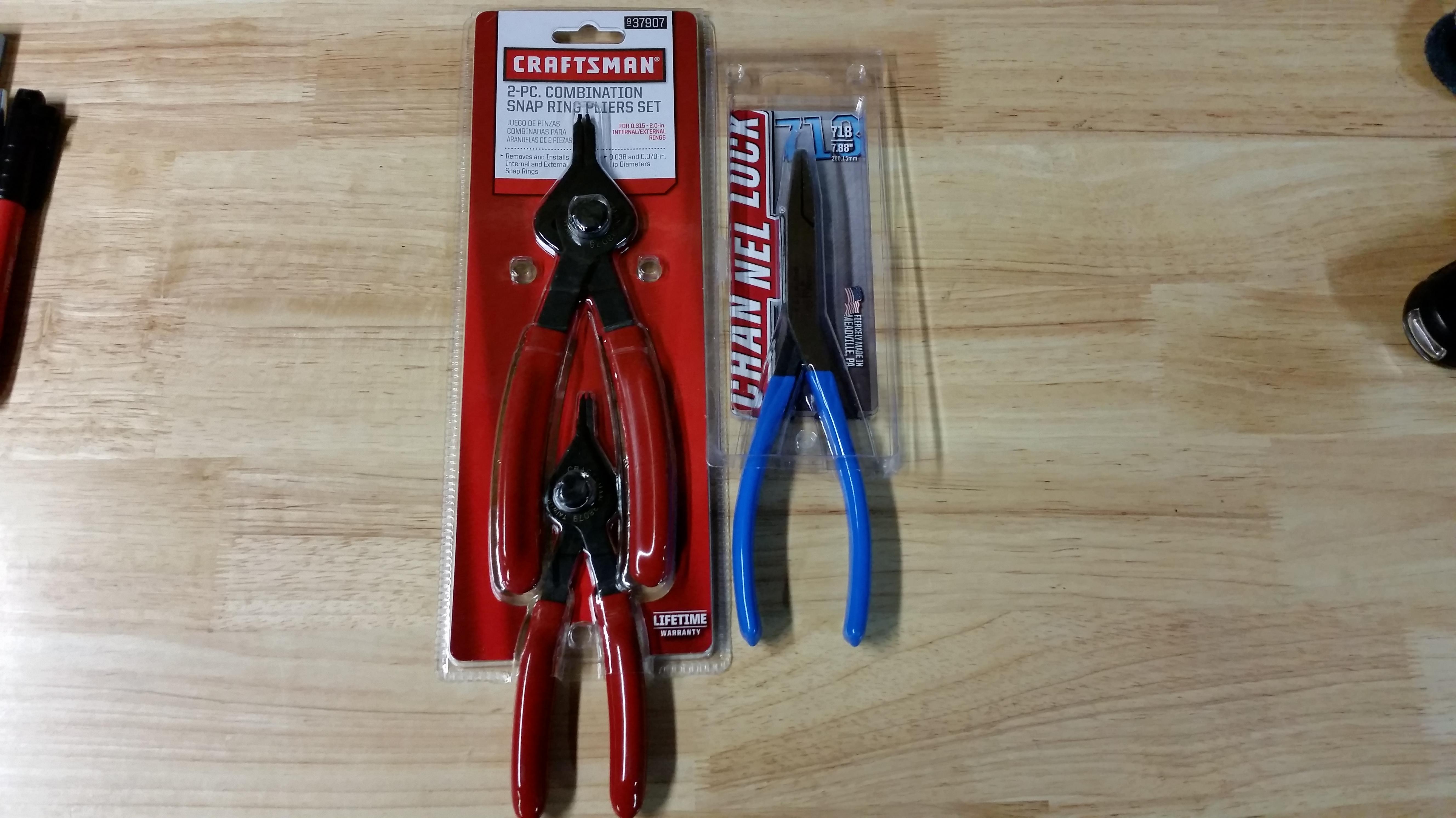 Snapring and duckbill pliers r/Tools