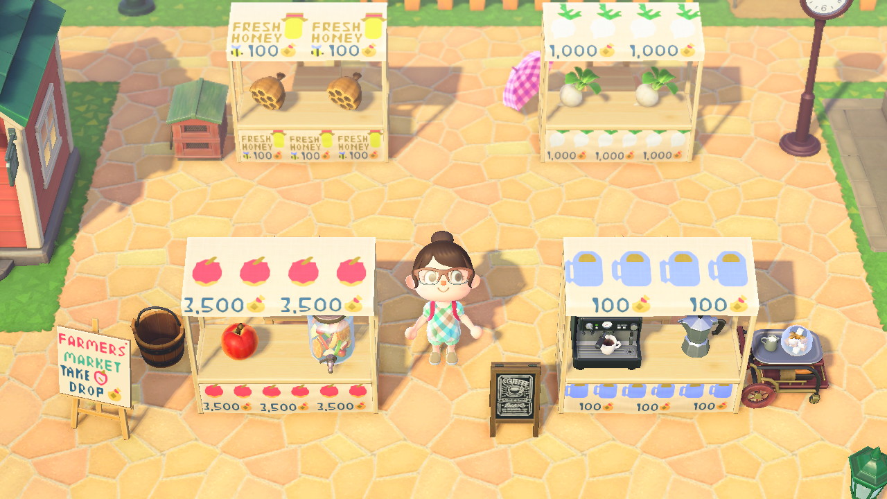 Animal Crossing Farmers Market Stall Design / Fruit stands in 2020 Animal crossing game
