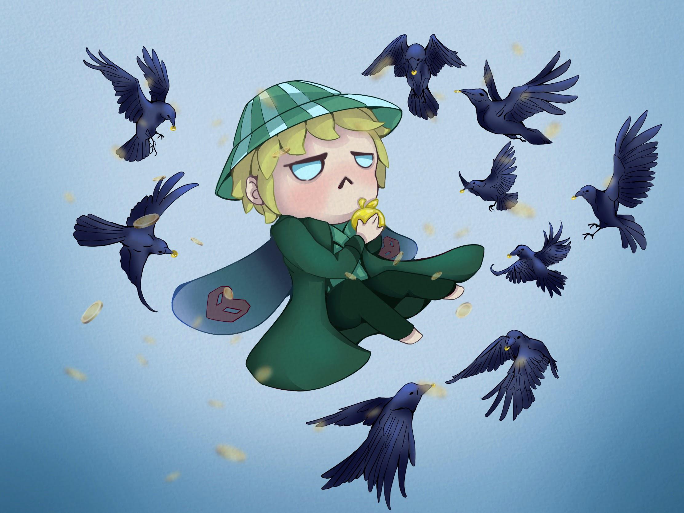 Mr. Minecraft and his many crows Philza