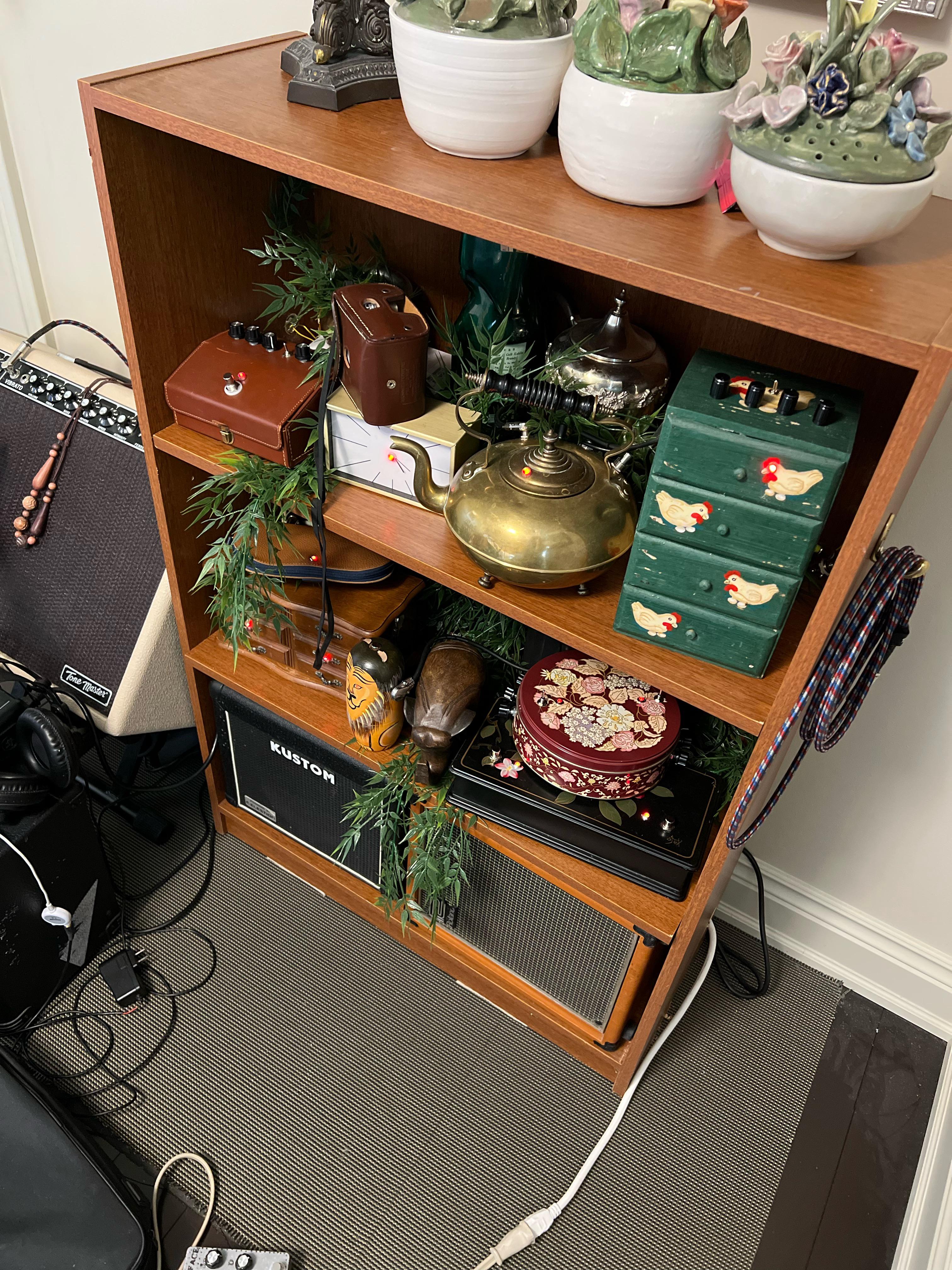 Instead of another board, I made a wired/functional Pedal Shelf! r