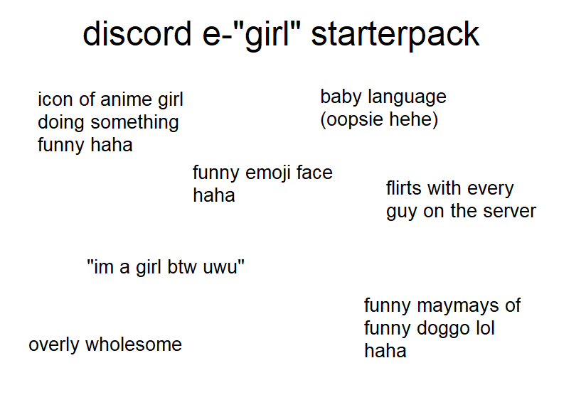 discord e"girl" starterpack r/starterpacks