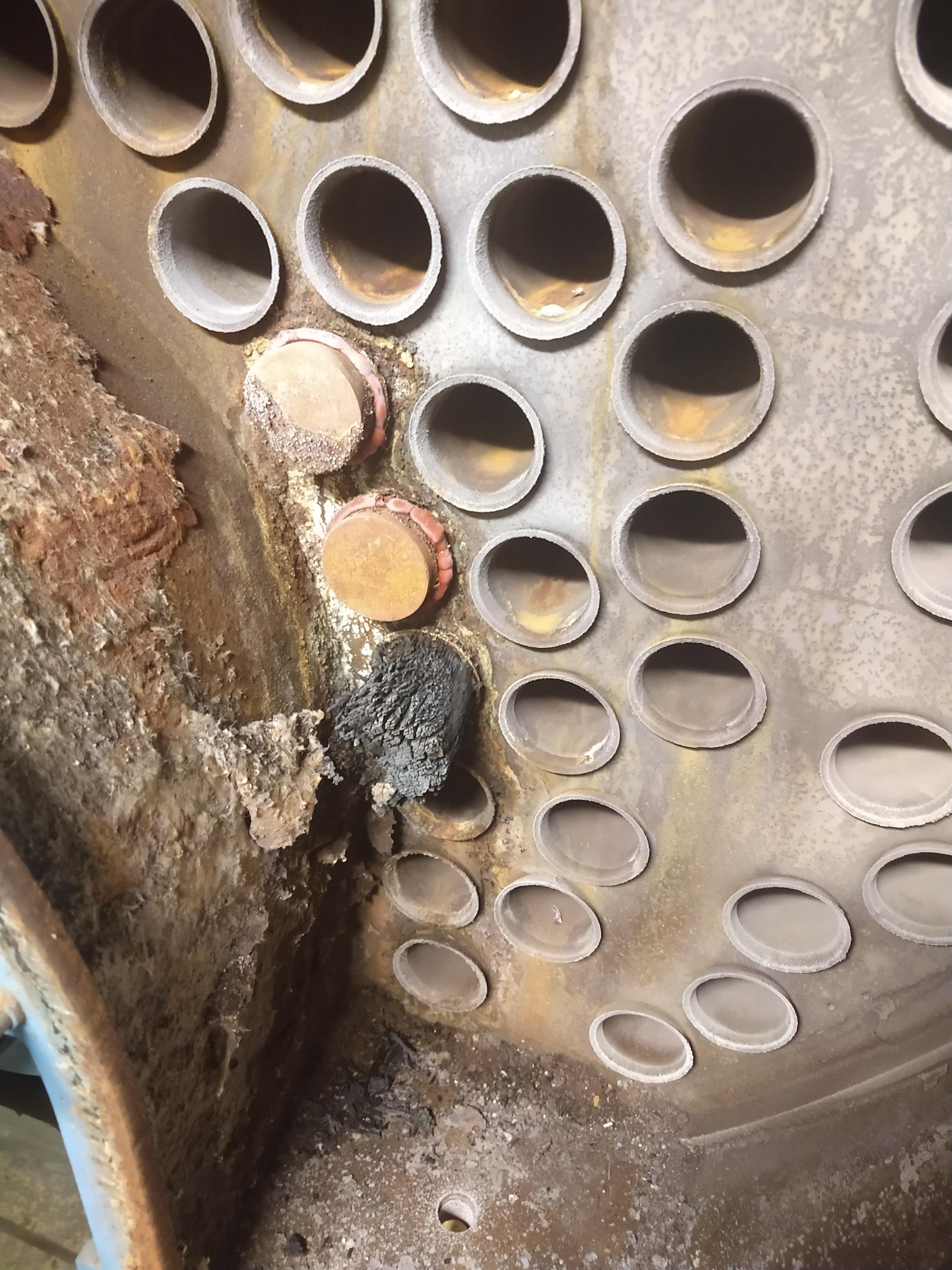 Opened up a boiler yesterday to start the retube, found a wooden plug