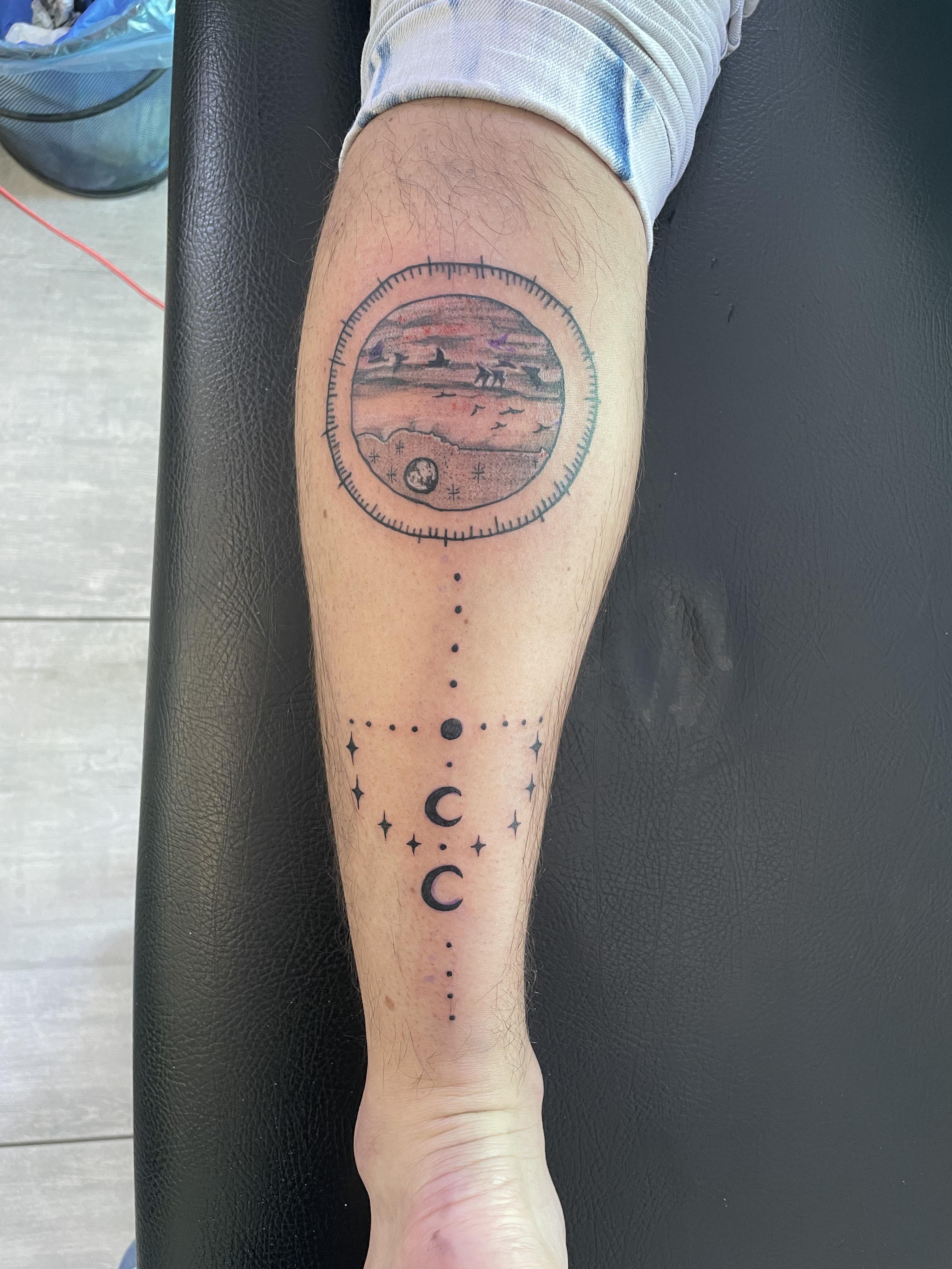 just got my travis scott inspired tattoo 🔥🔥 travisscott