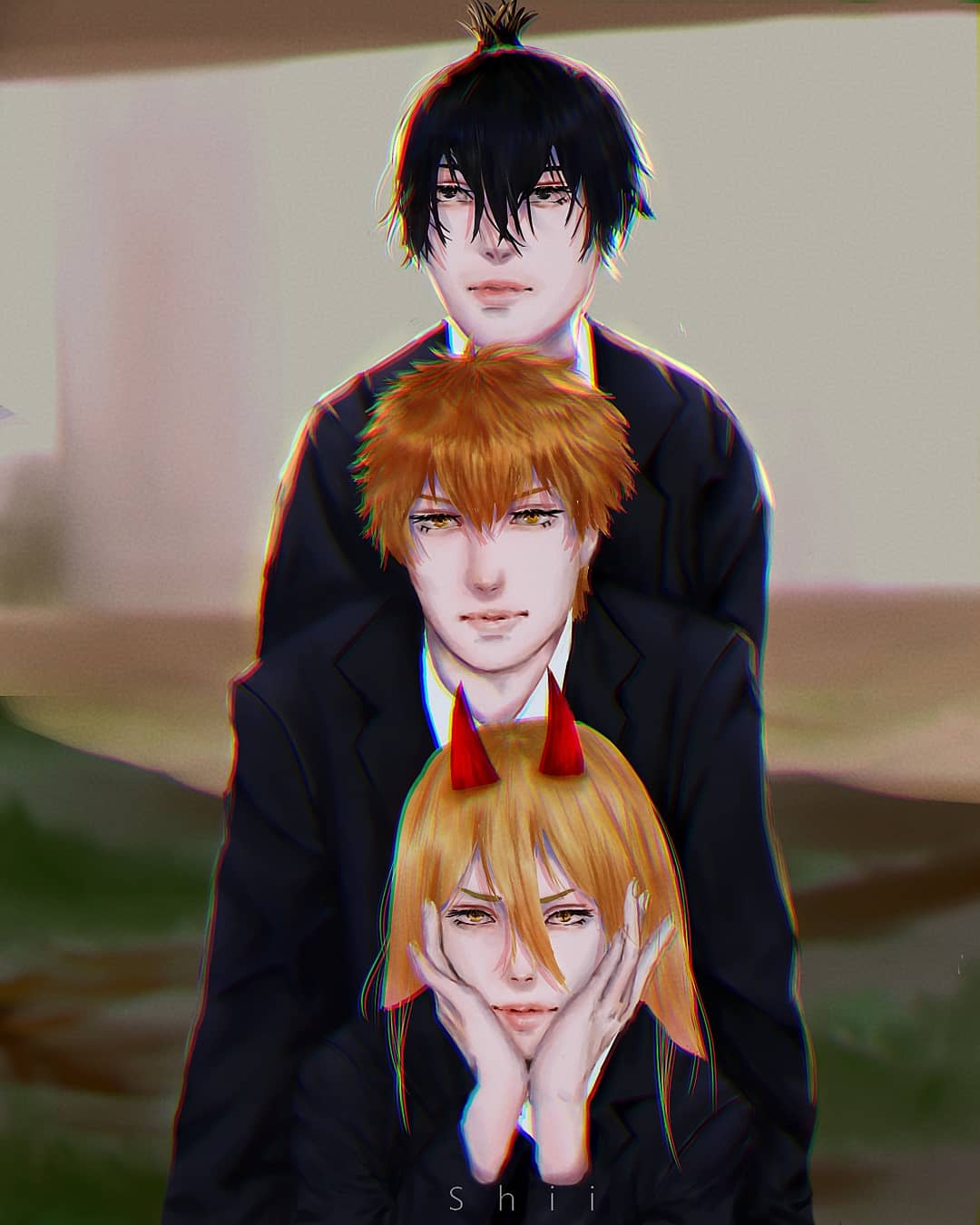 The ChainsawMan Trio, fanart done by me