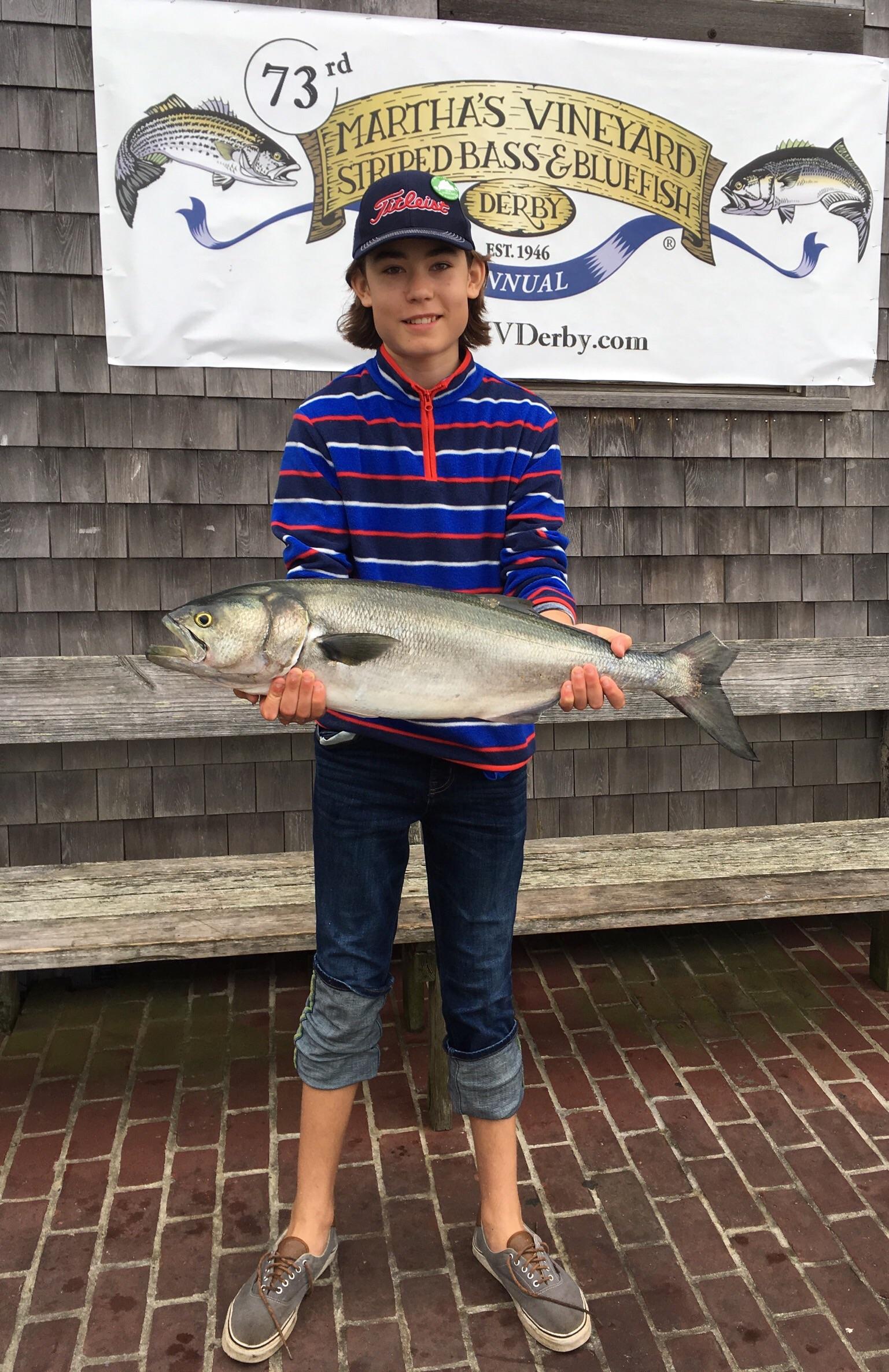 10.5 lbs bluefish won me the state derby in Massachusetts for juniors