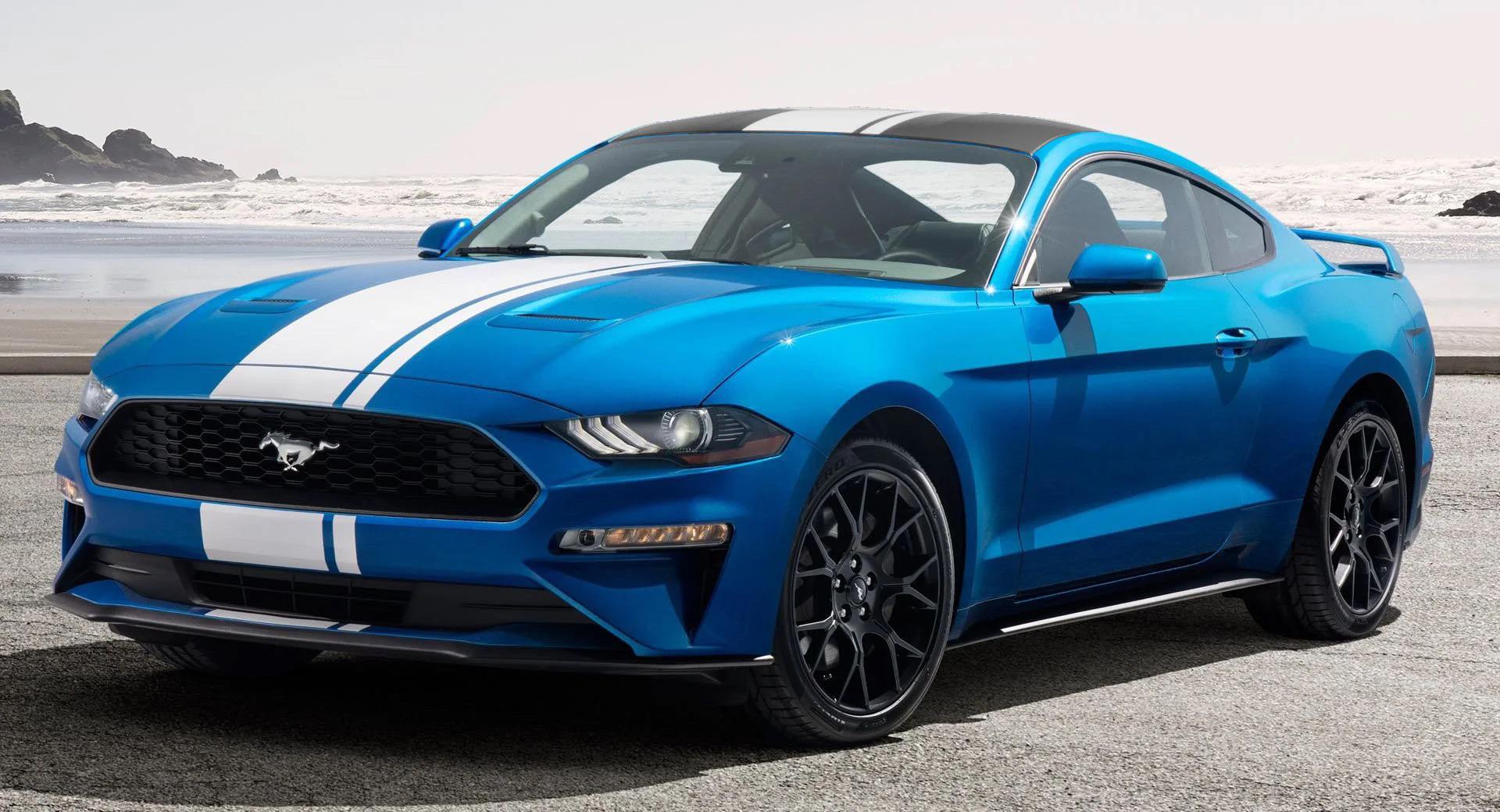 Opinions on white stripes over a black roof? I have a velocity blue Mustang with the blackout