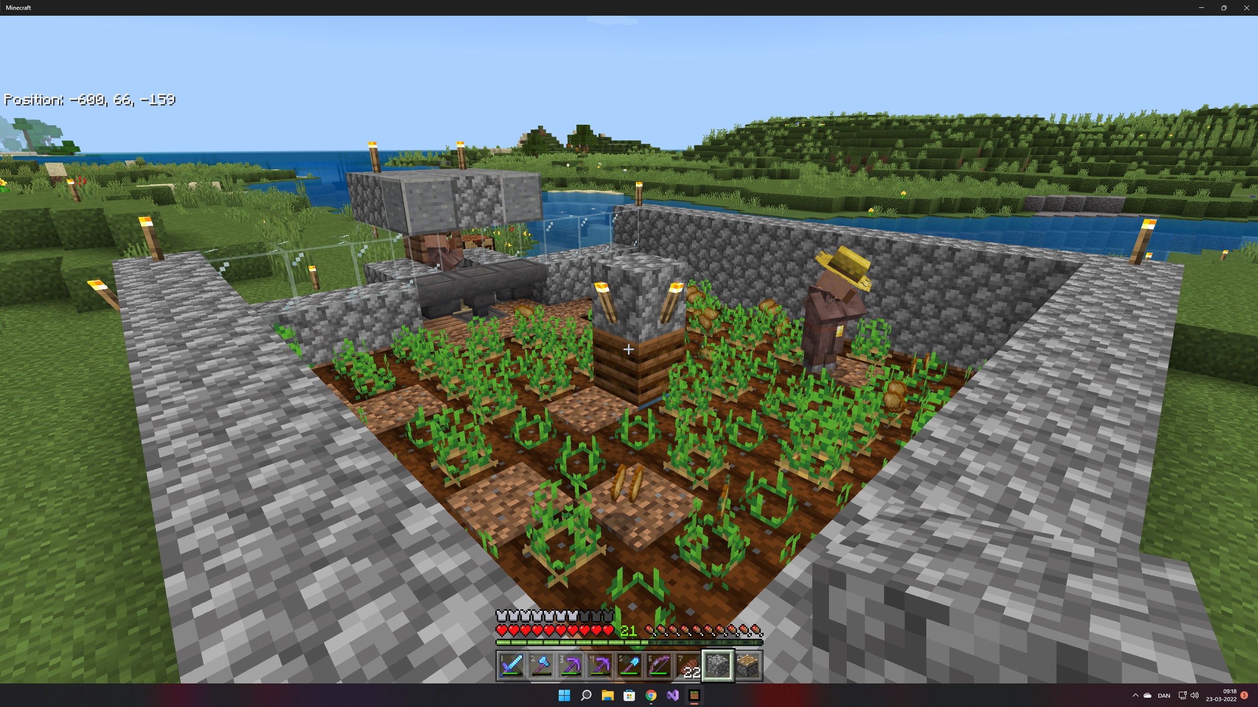 Why wont my farmer drop potatoes to the other villager?(Minecraft