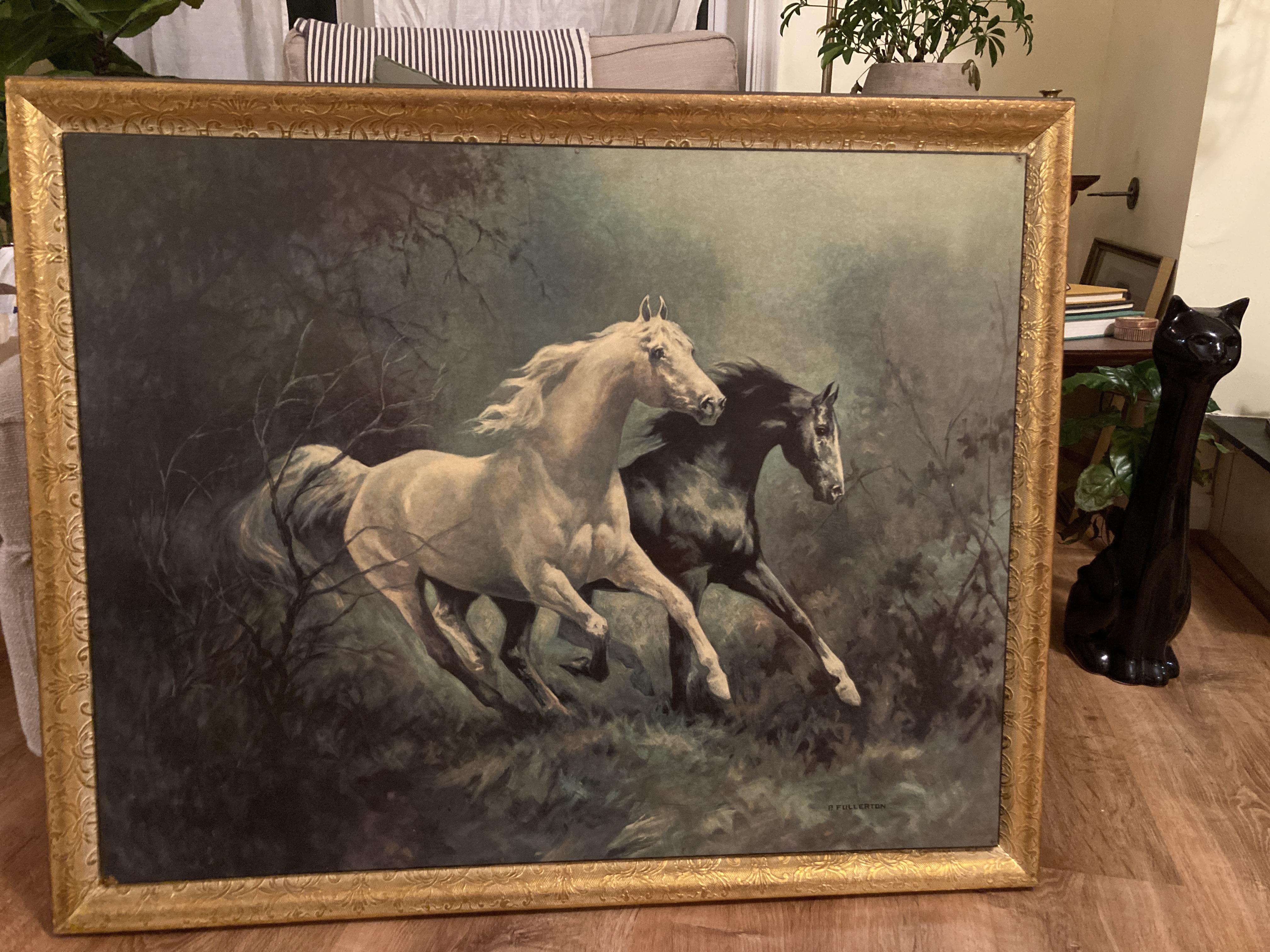 I found this Phyllis Fullerton horses print for 7. r/ThriftStoreHauls