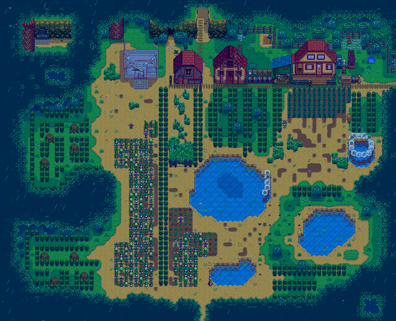 Spring, Year 2, with only native flora on my farm r/StardewValley