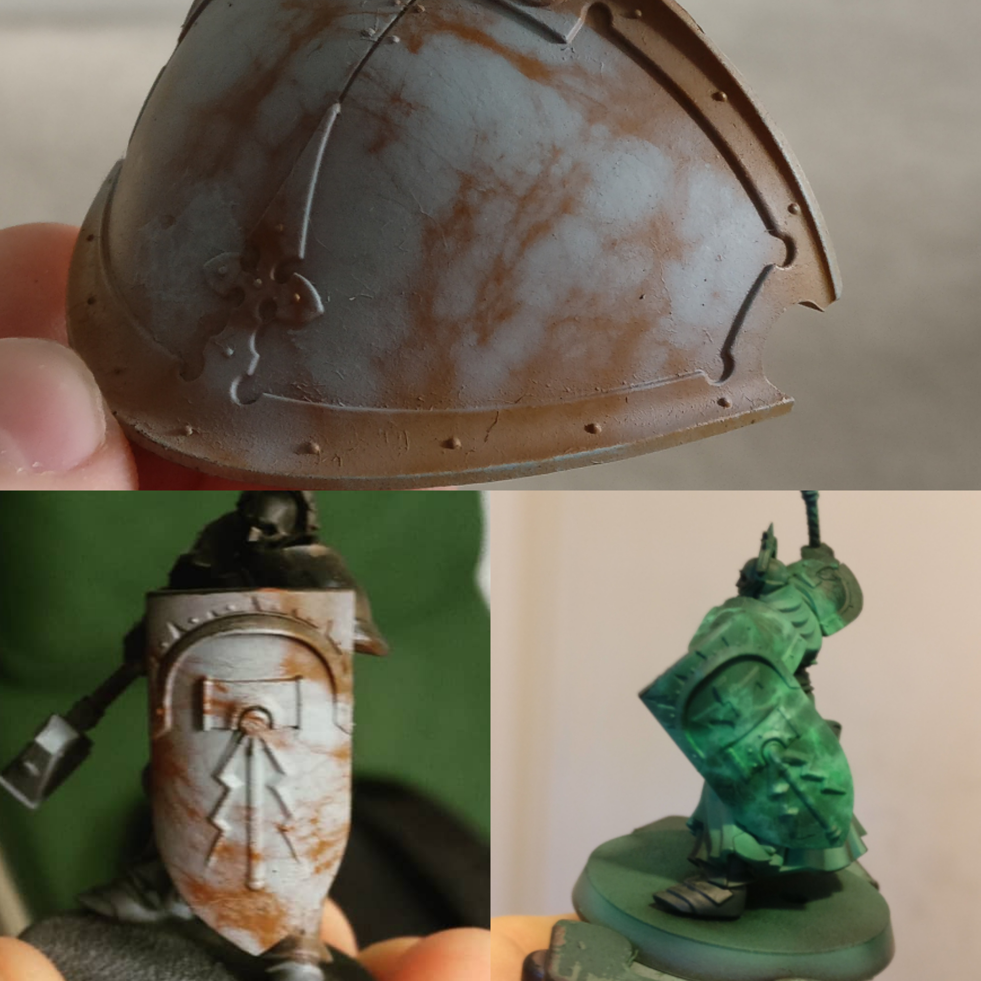 Testing out marble effect painting techniques, colours are all wrong