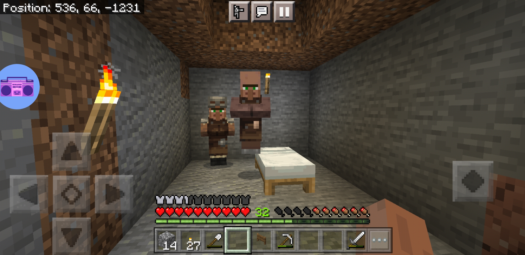 So I gave my villagers several potatoes and bread but they aren't