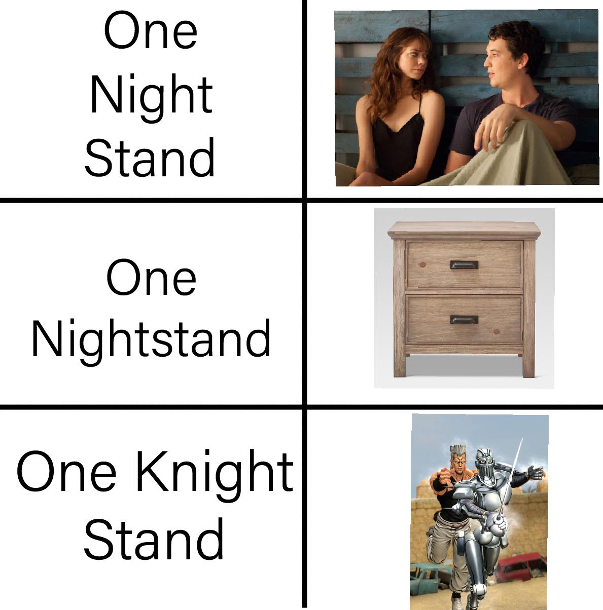 Polnareff has definitely had a one night stand with someone. r