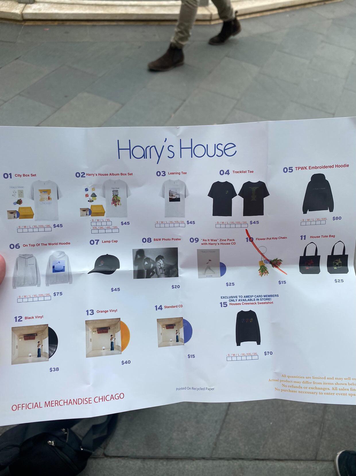 Pop Up Merch in Chicago r/harrystyles