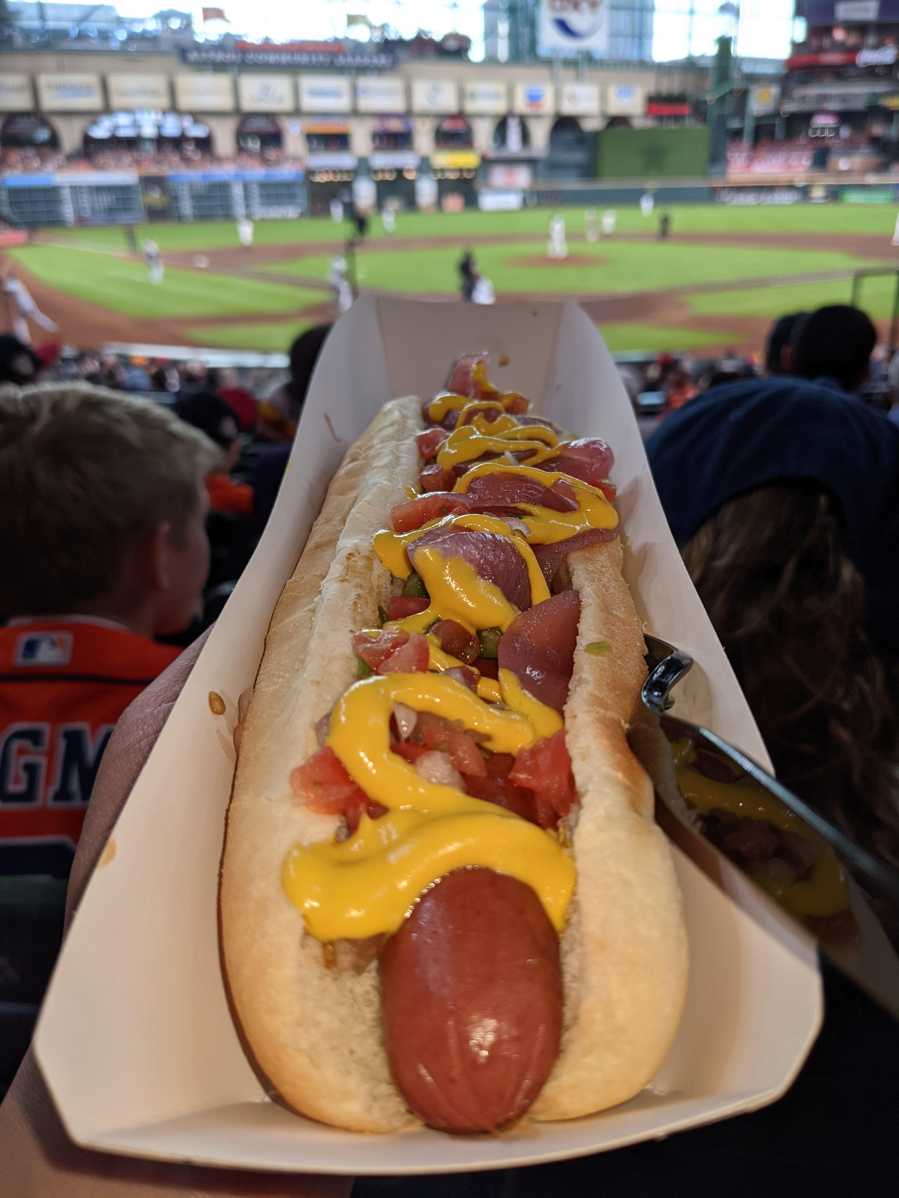 Chicagostyle hot dog at the Juice Box, Houston r/hotdogs