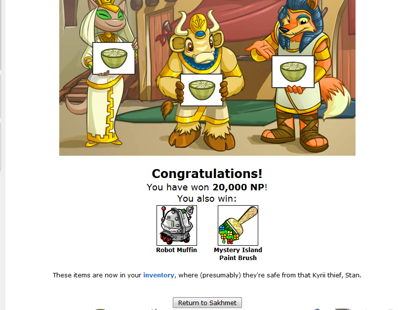 Finally won something from a daily for the first time! r/neopets