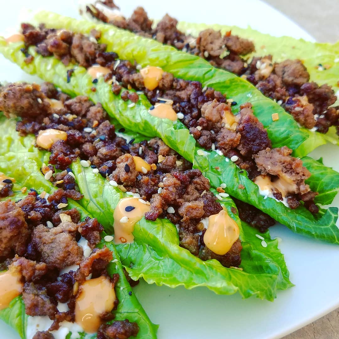 Sesame Beef Lettuce Wraps r/Keto_Food