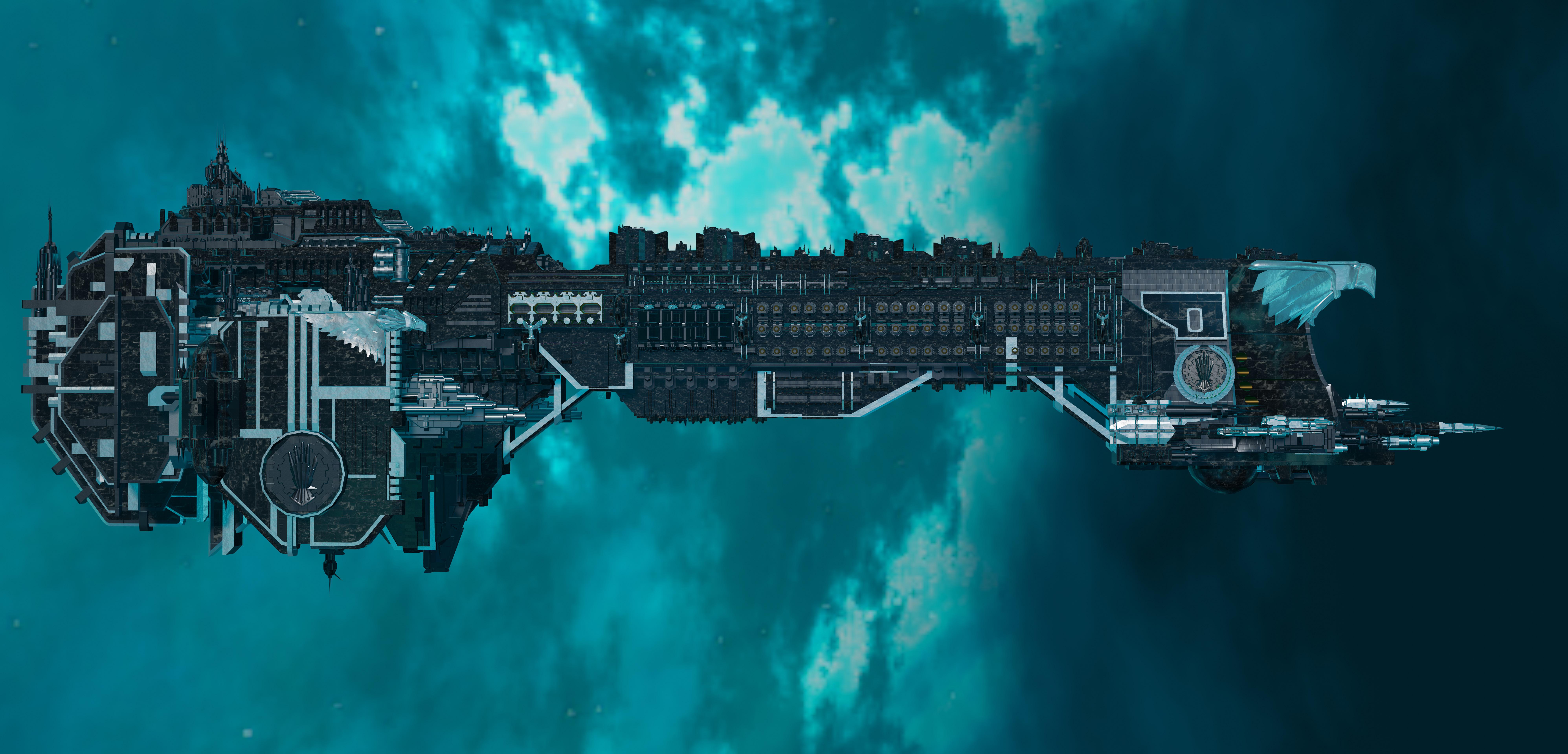 Fist of Iron Gloriana battleship, flagship of the Xth legion r