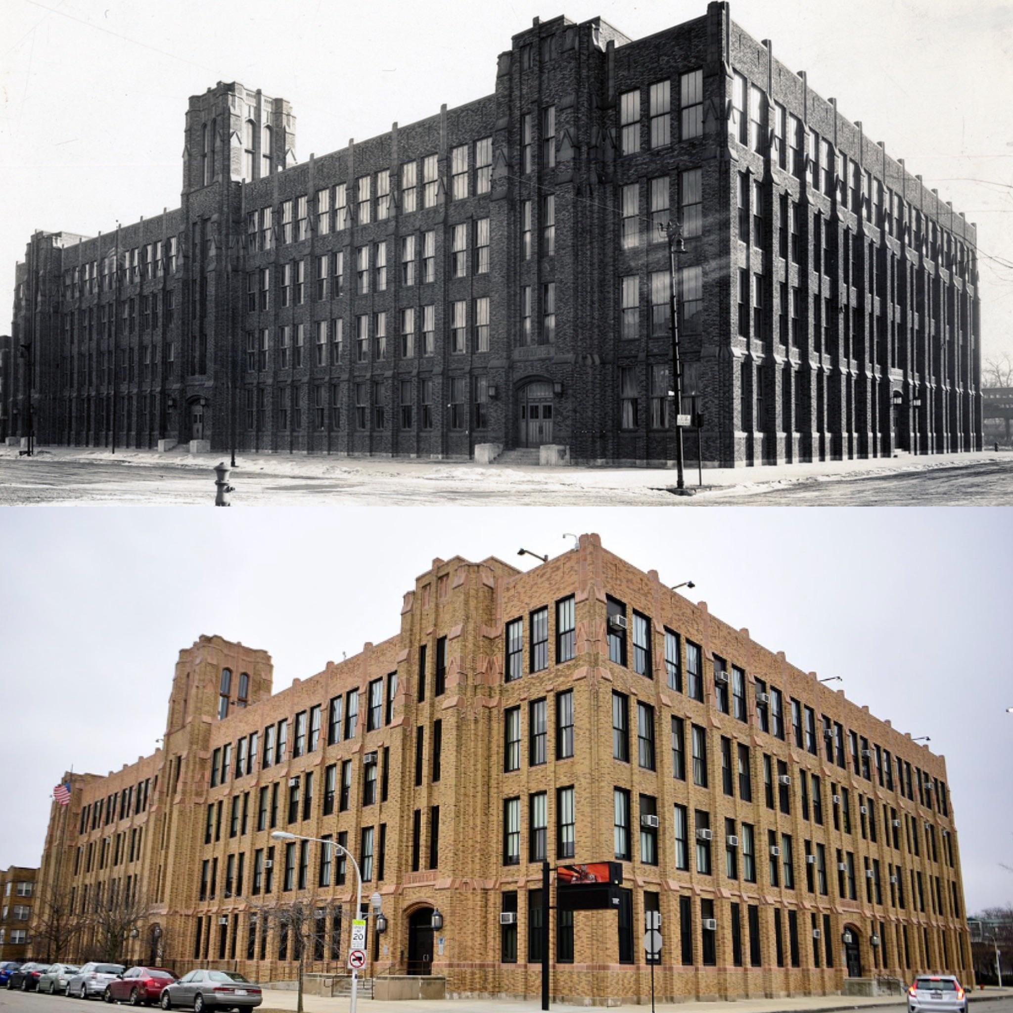 Lucy Flower Technical High School for Girls. Located in Garfield Park