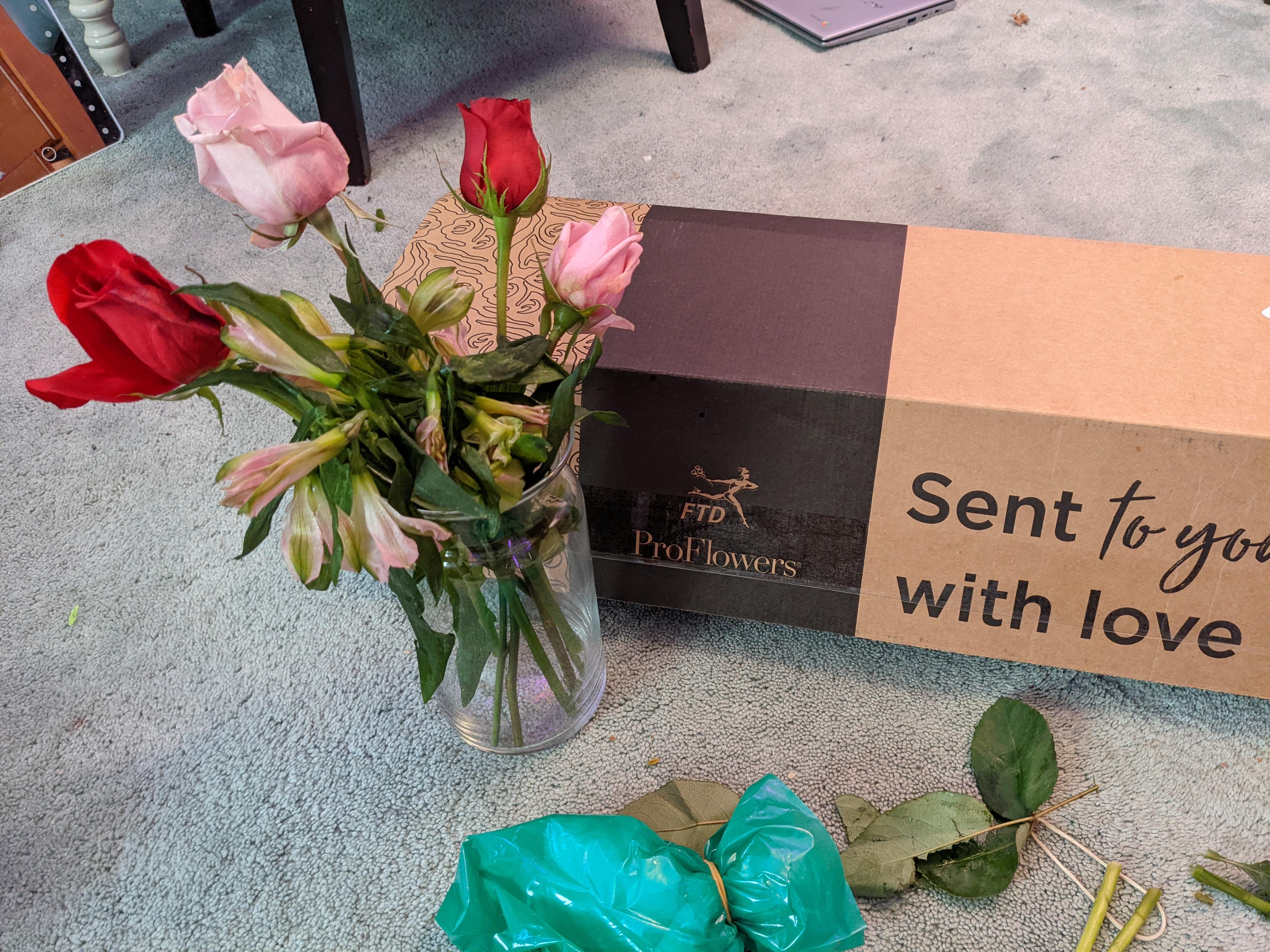 Bought flowers on for my daughter for Valentine's day