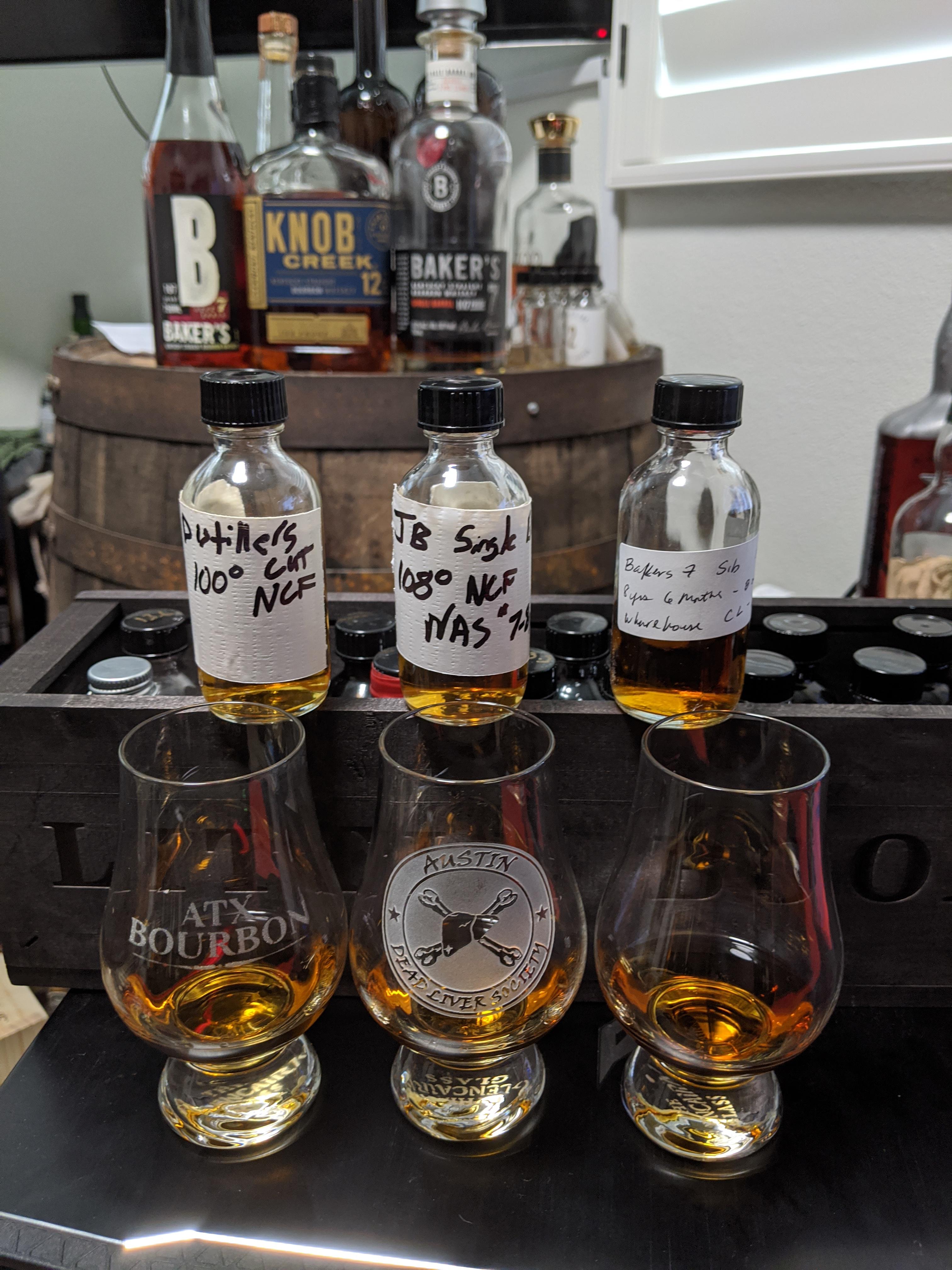 Jim Beam Trio Distiller's Cut, Single Barrel, Baker's Single Barrel