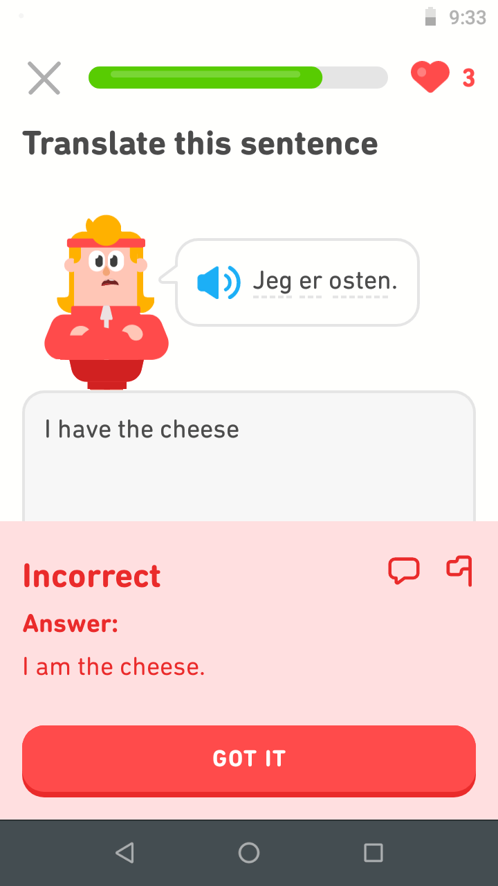 I argued with myself on this. I thought it was "am," but I paused and