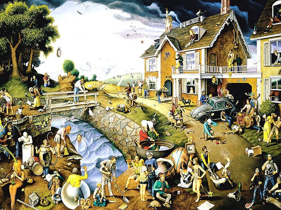 Find well known English sayings and Phrases in this famous oil painting