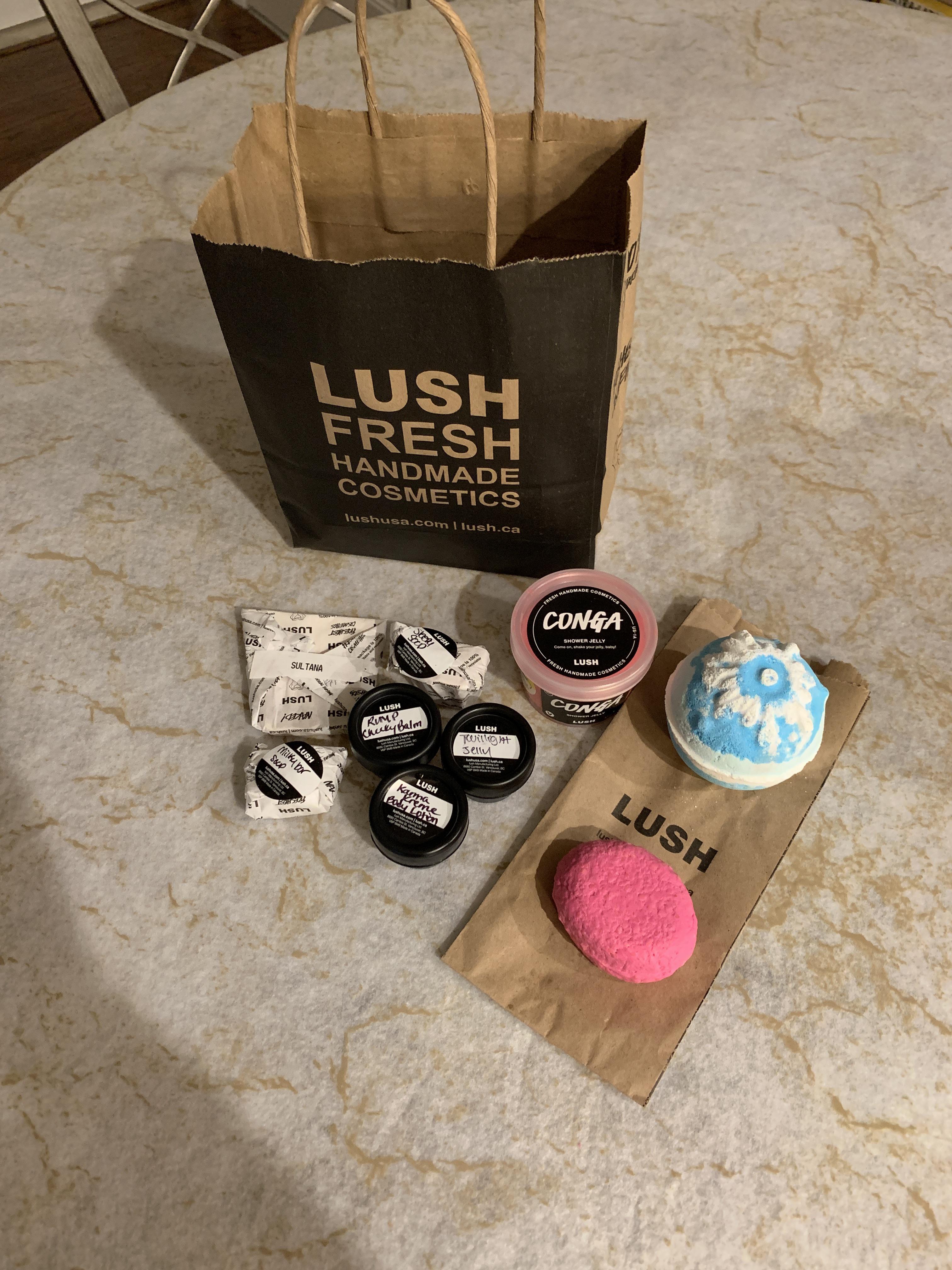 Today’s haul! Introduced my boyfriend to the world of Lush and he