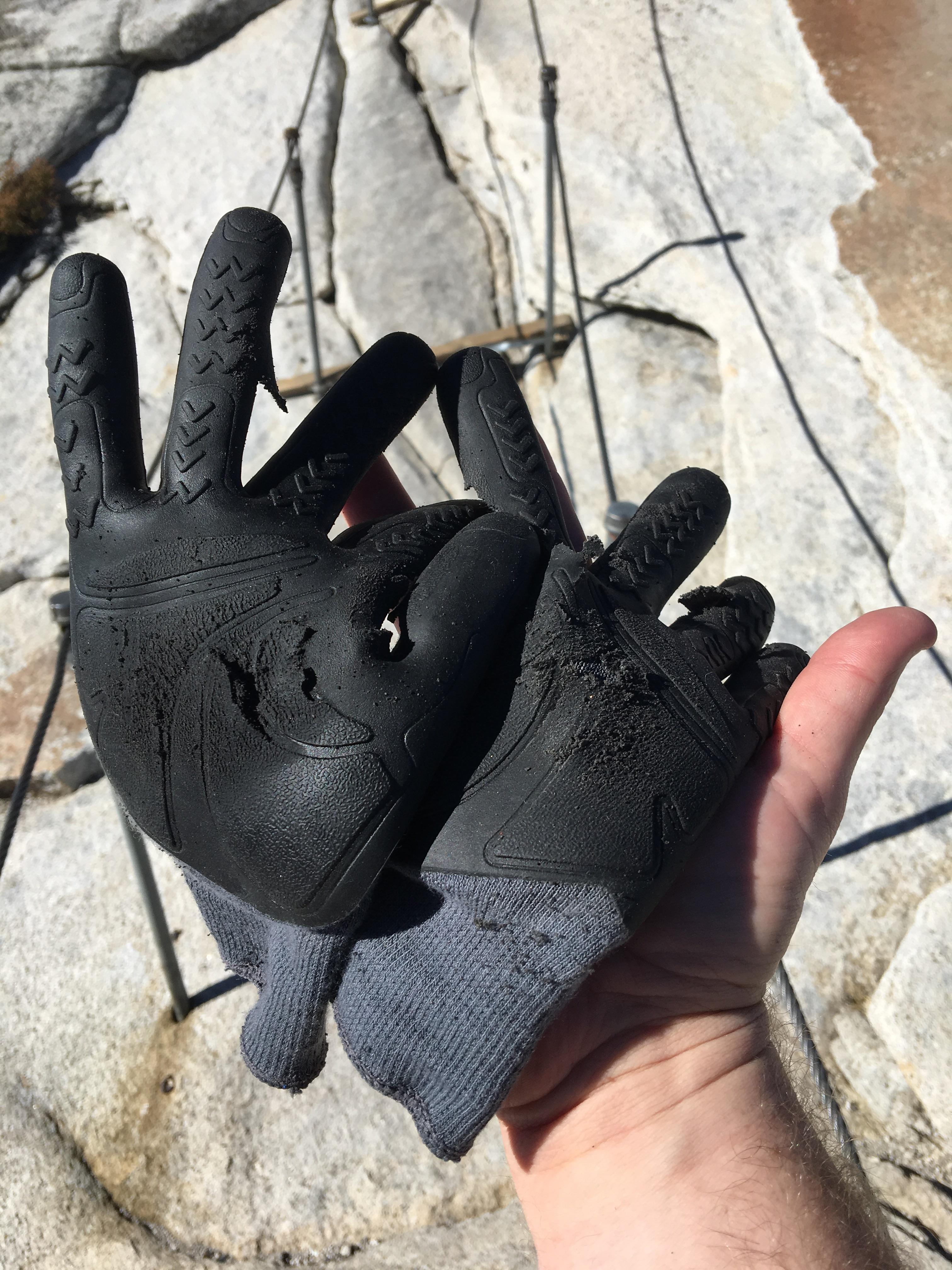 Gloves after the cables on Half Dome 😬 r/hiking