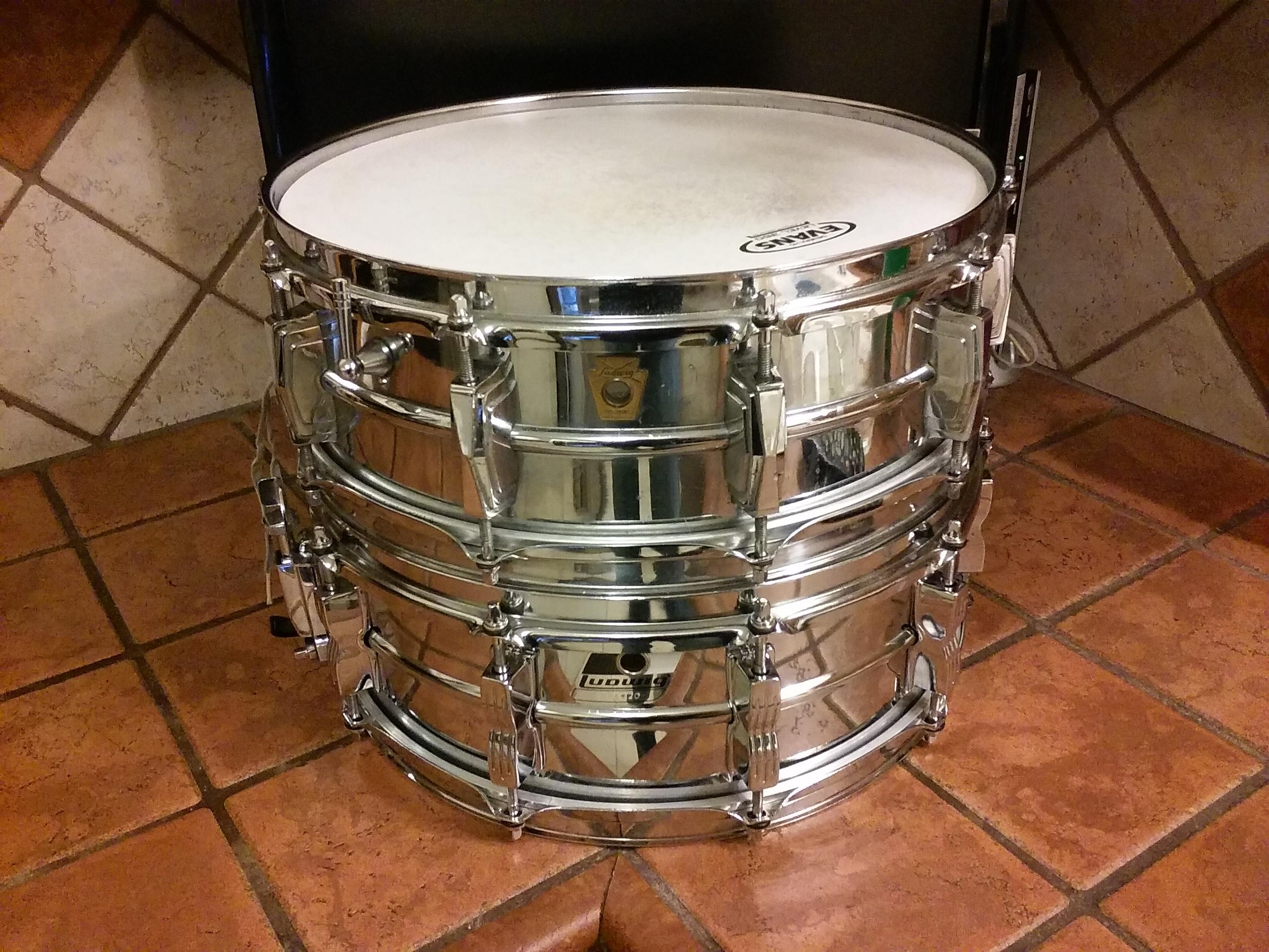 Like two peas in a pod. My latest Craigslist find. Ludwig 10 lug chrome