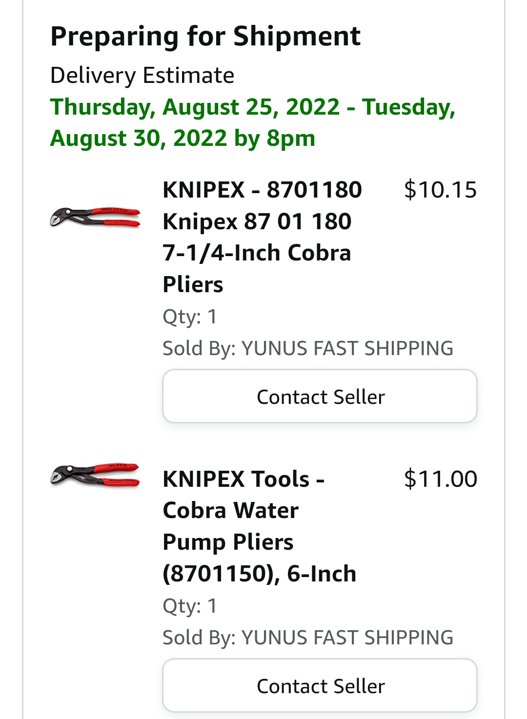 Here's to hoping these are genuine (Amazon 3rd party seller) r/Tools