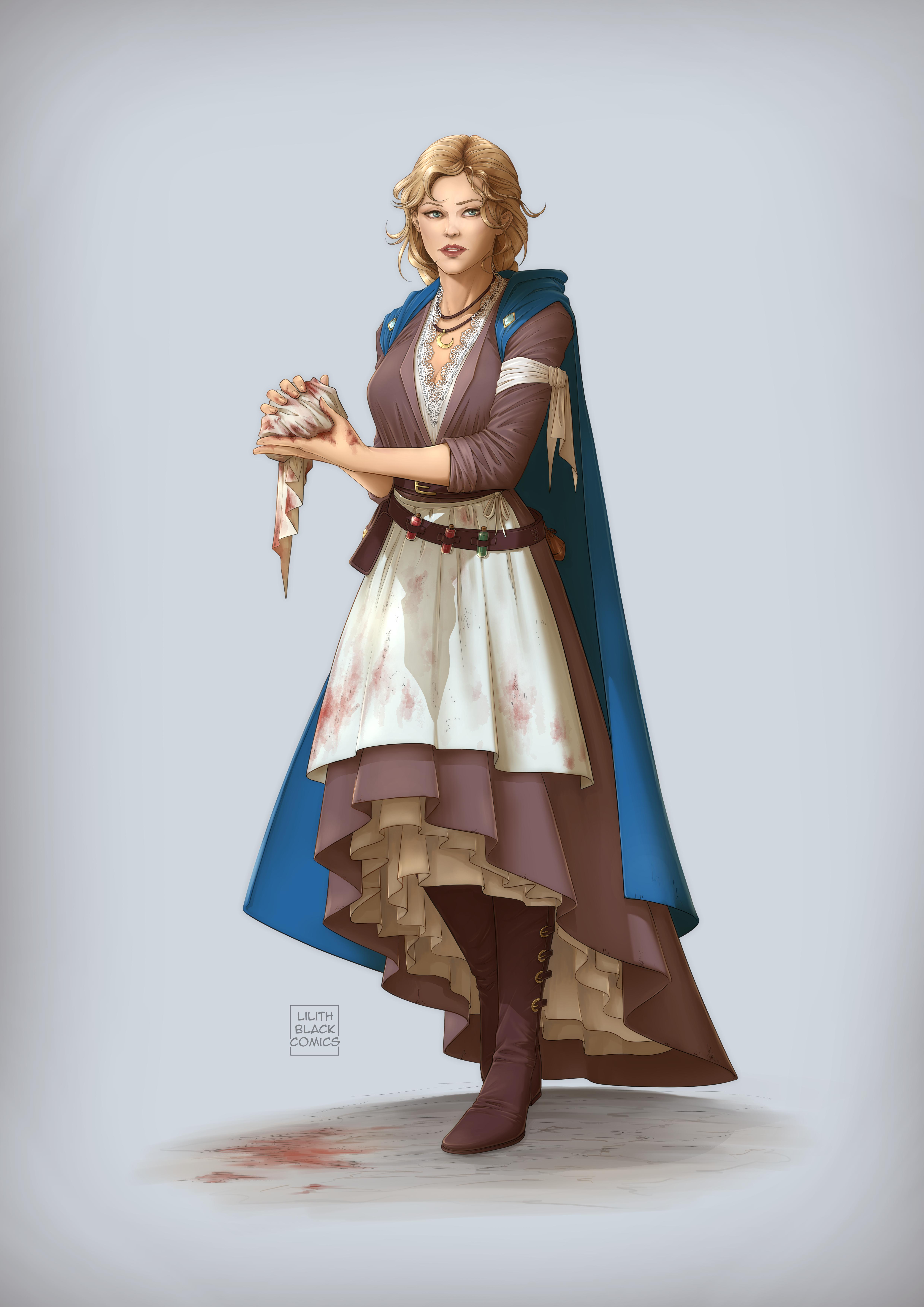 [OC] Nisha the healer. DnD character r/characterdrawing