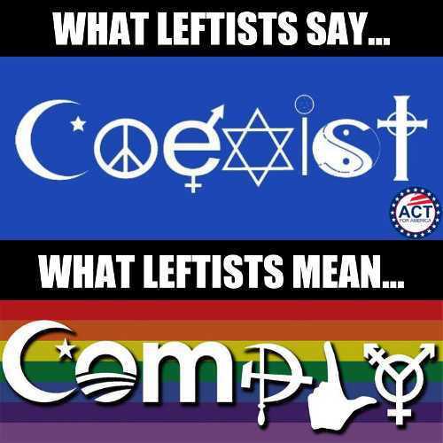 What leftists say vs. What leftists mean... r/Conservative