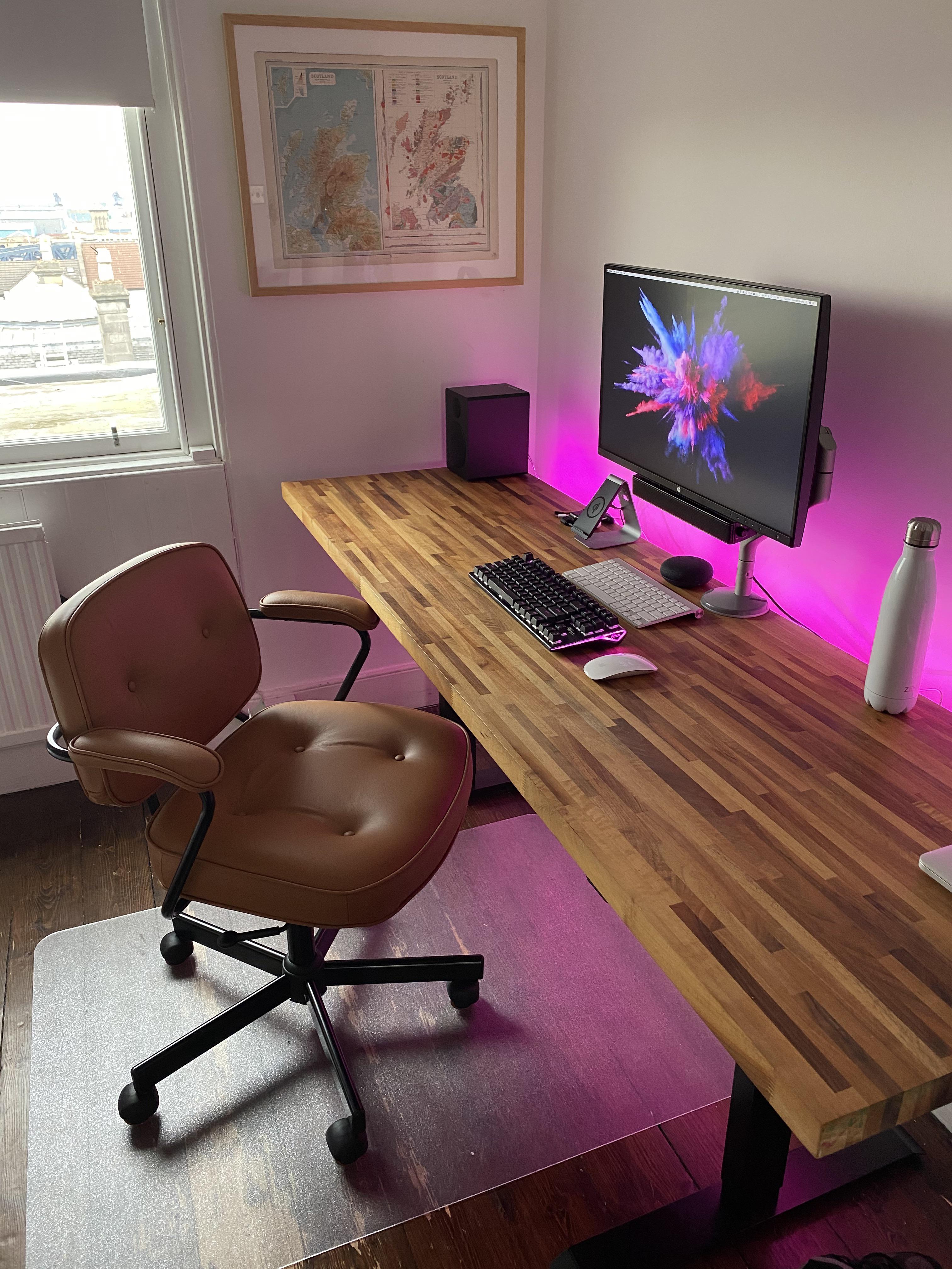 Standing desk with a view r/battlestations