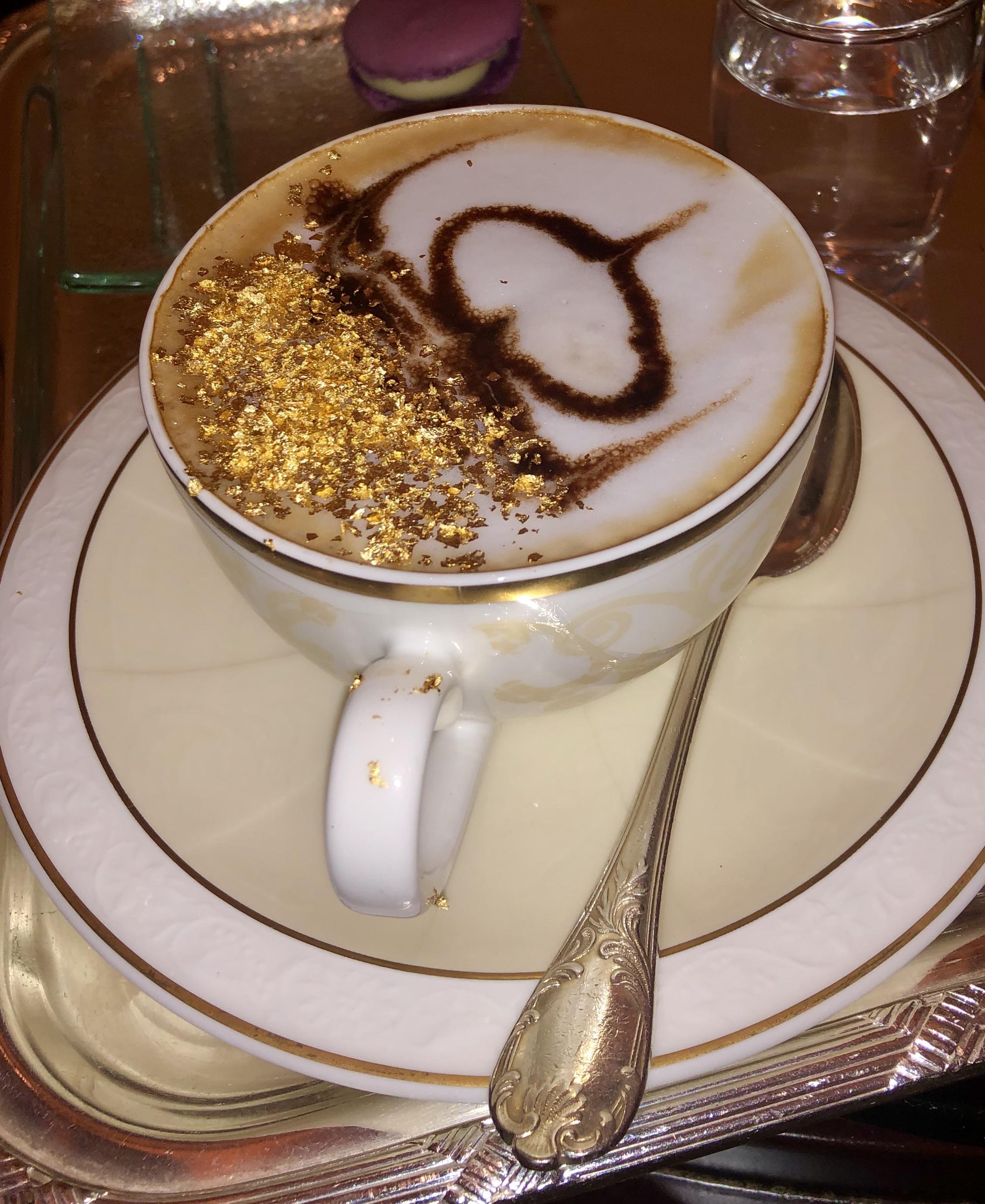 Gold (real) flake coffee in Abu Dhabi r/pics
