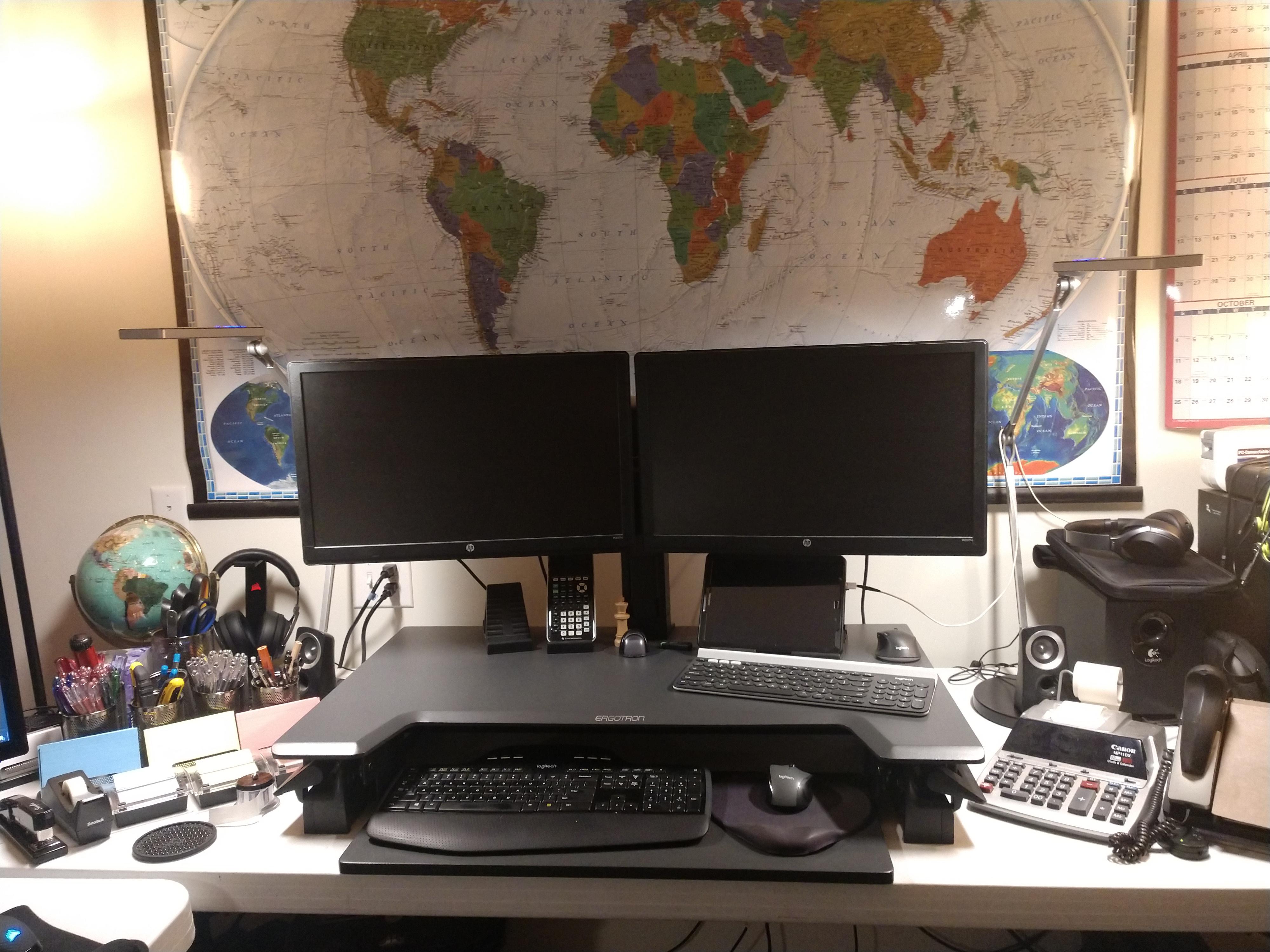 My standing and sitting desk workstation r/workstations