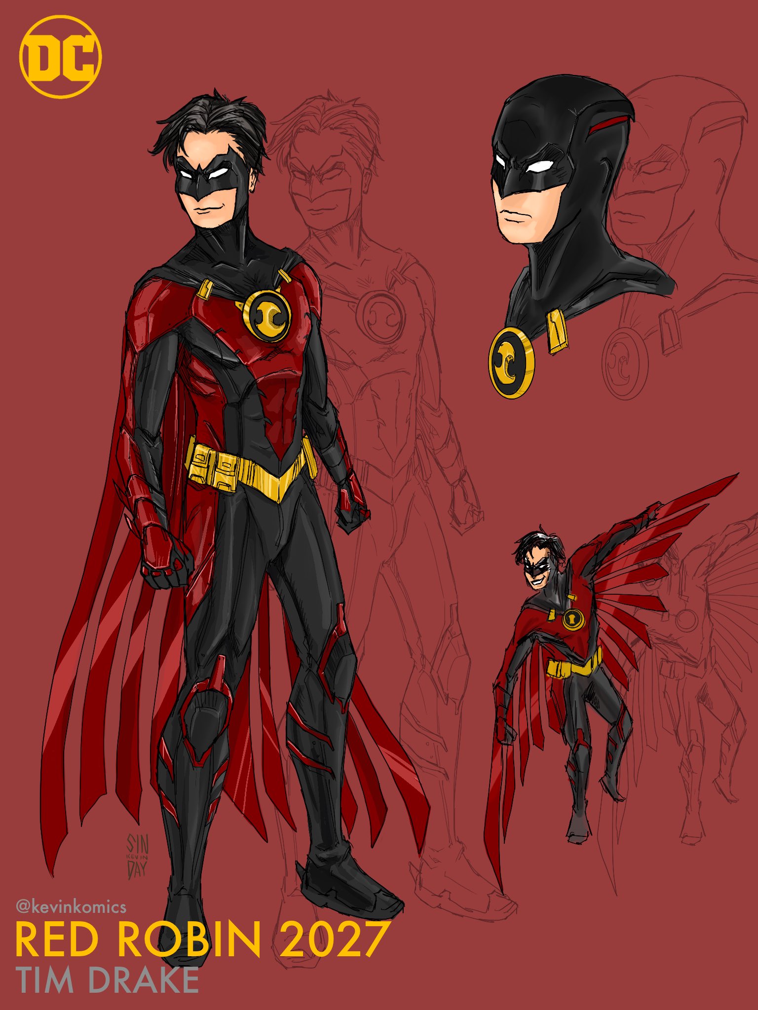 [Artwork] Red Robin 2027 by kevinkomics on Twitter