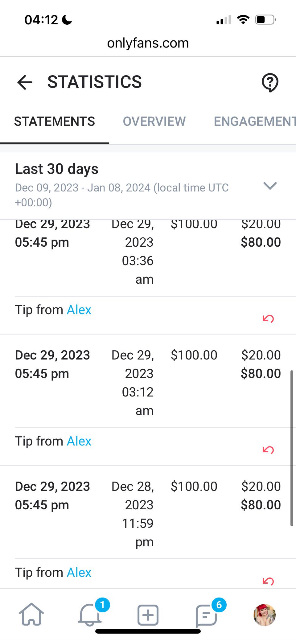 Chargeback from Alex subscriber : OnlyFans_Chargebacks