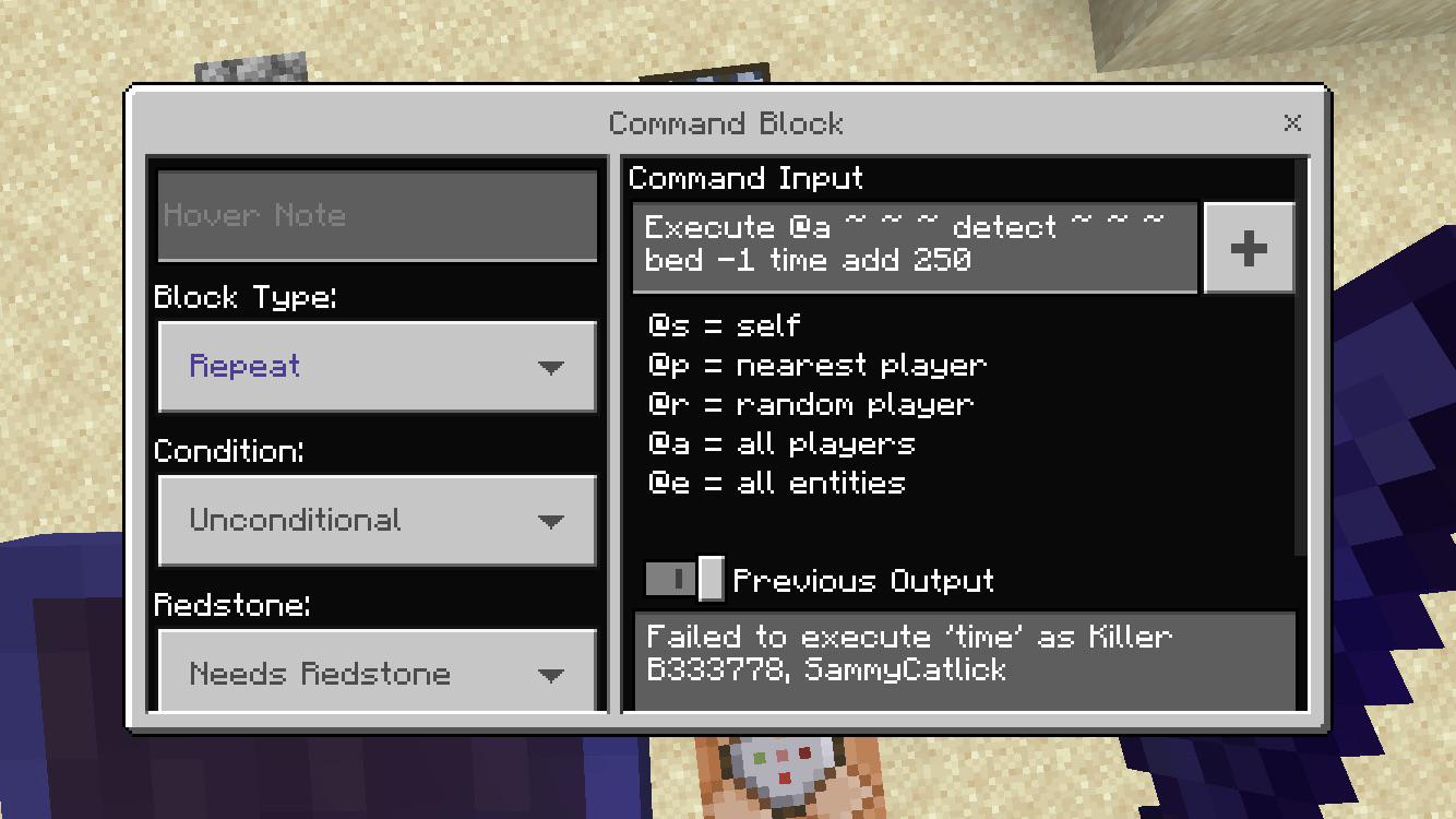 Currently my one player sleep command block set up isn’t working, but