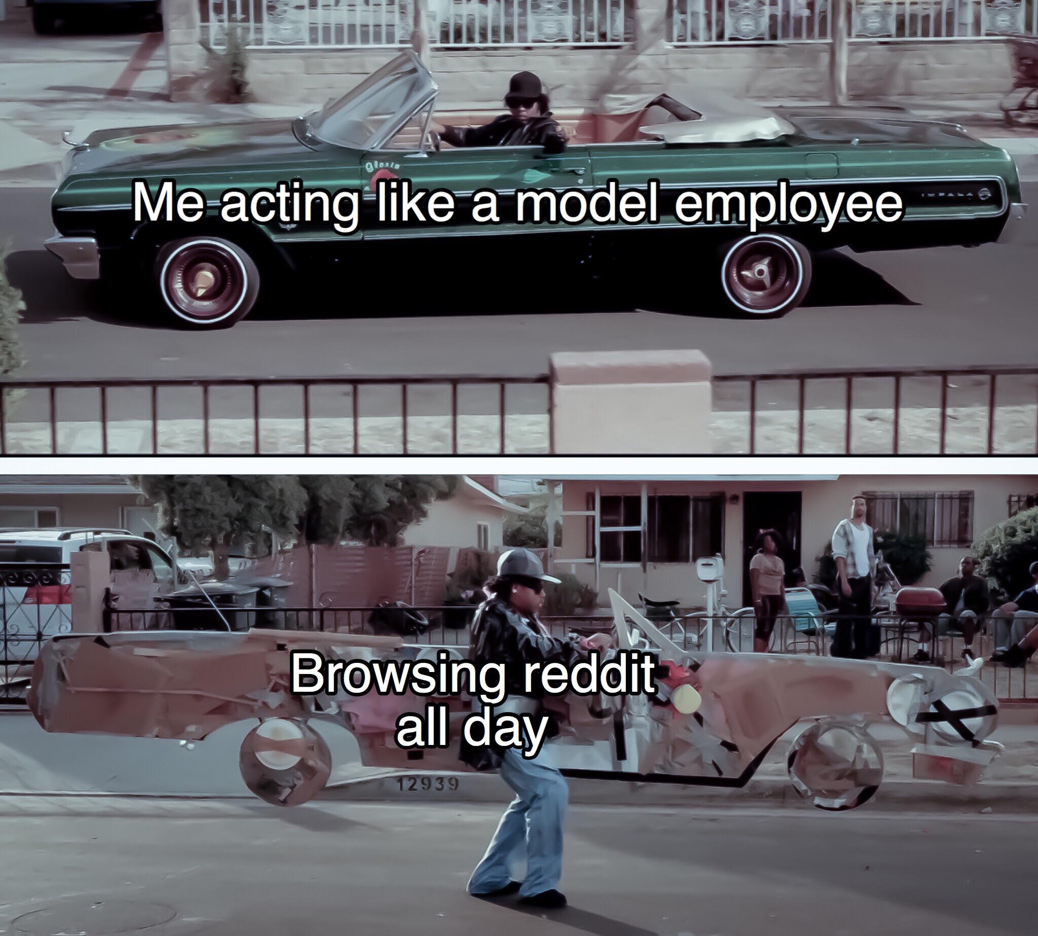 Boss makes a dollar, I make a dime, that’s why I invest on company time