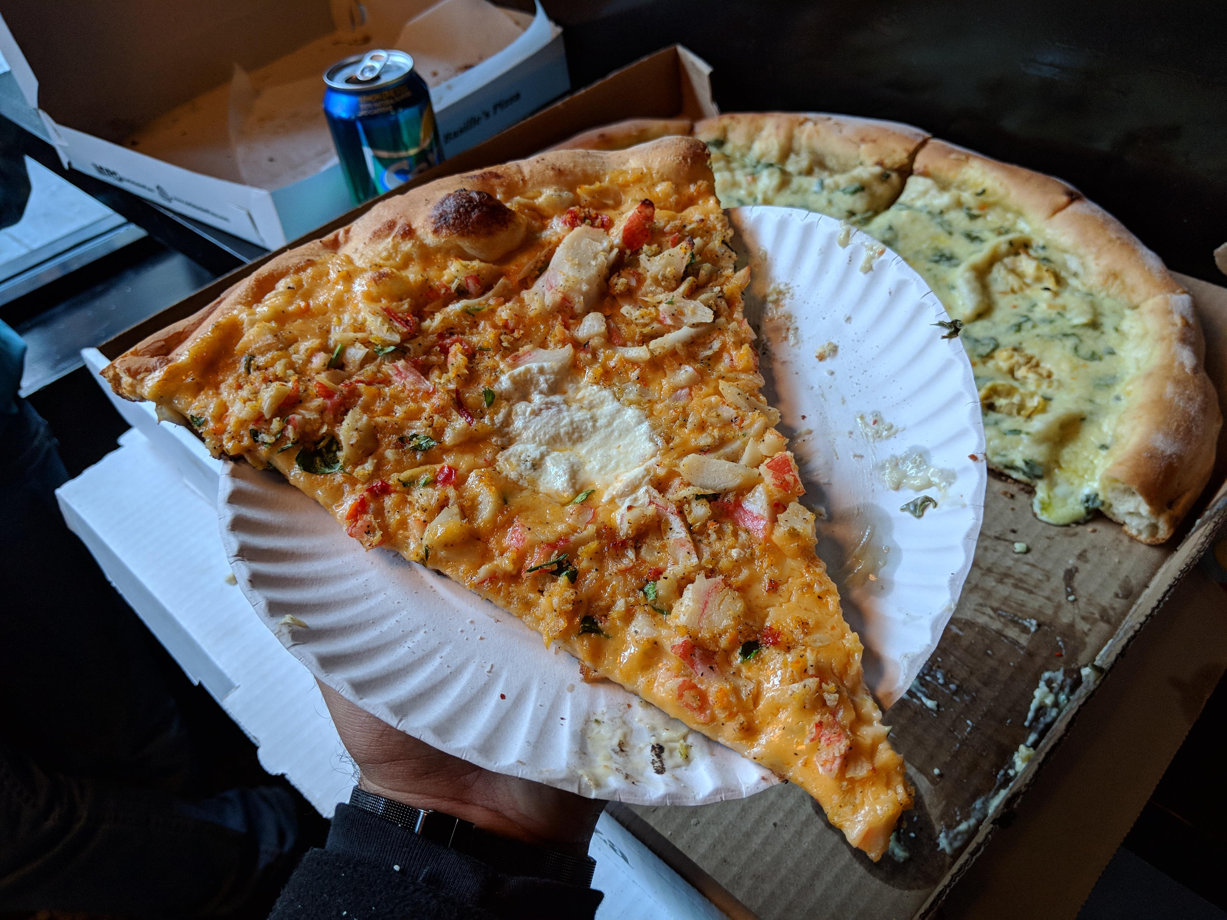 A slice of crab pizza from Artichoke Pizza in NYC [4032x3024] r/FoodPorn